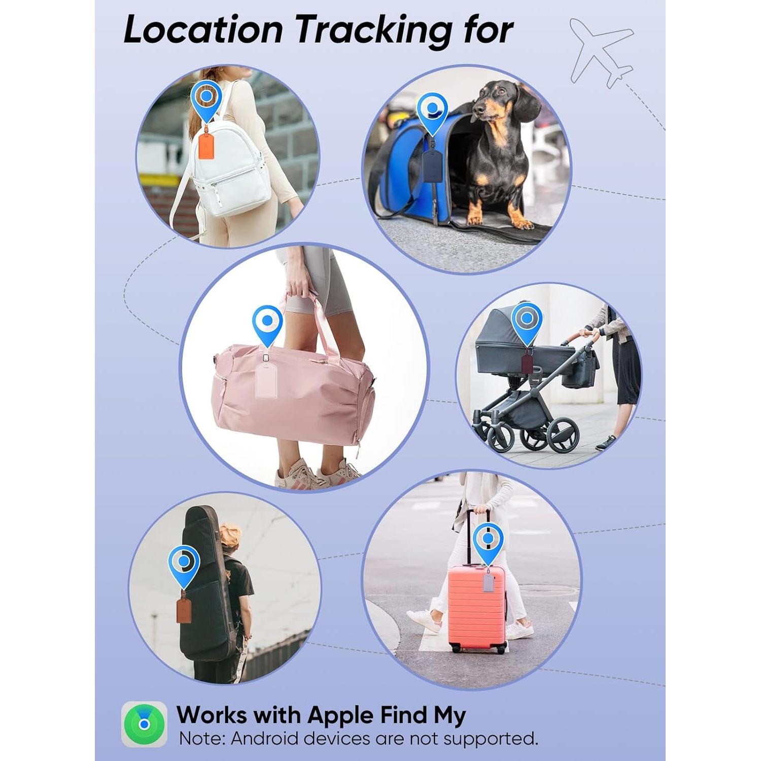 Etiquetas de Equipaje LifeChé con Rastreador Antipérdida Naranja