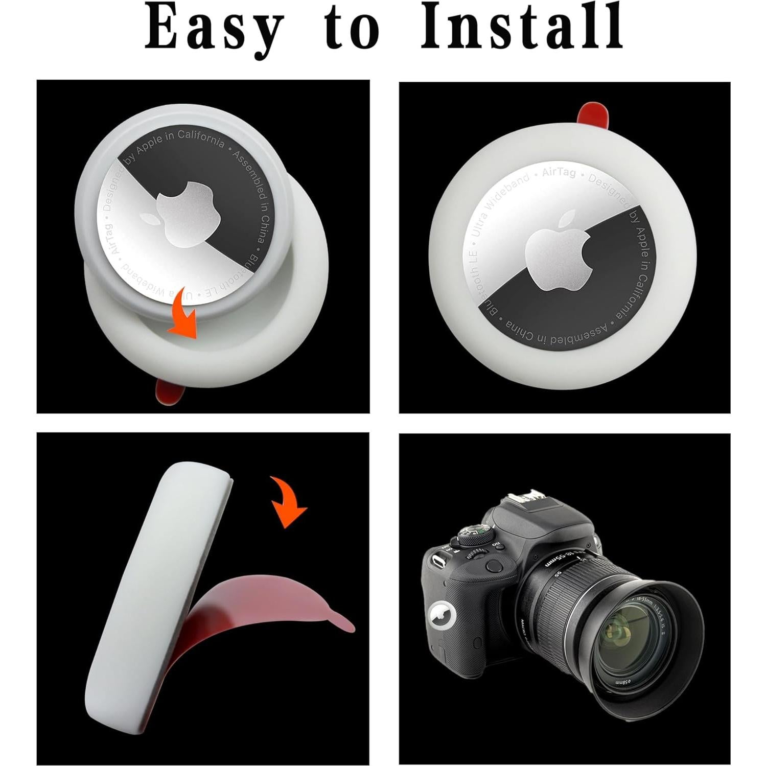 Funda de Silicona Echinff para Apple AirTag - Paquete de 4 Colores