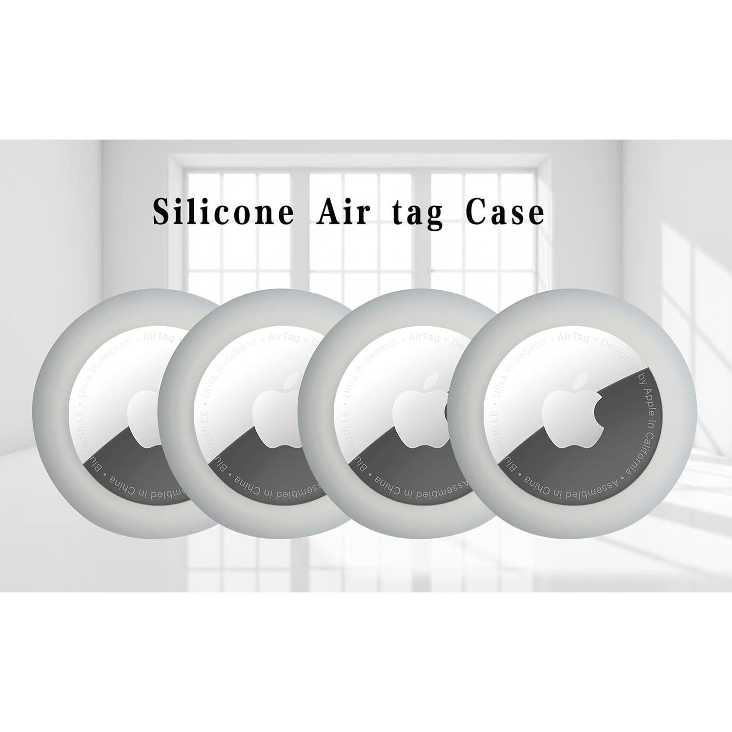 Funda de Silicona Adhesiva Echinff para Apple AirTag - 4 Unidades