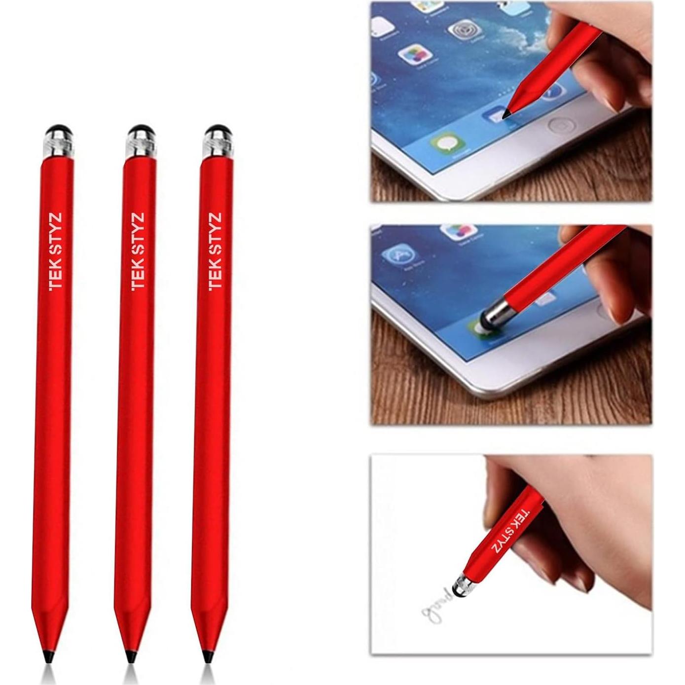 Estilógrafo 2 en 1 Tek Styz para Pantallas Táctiles - Rojo