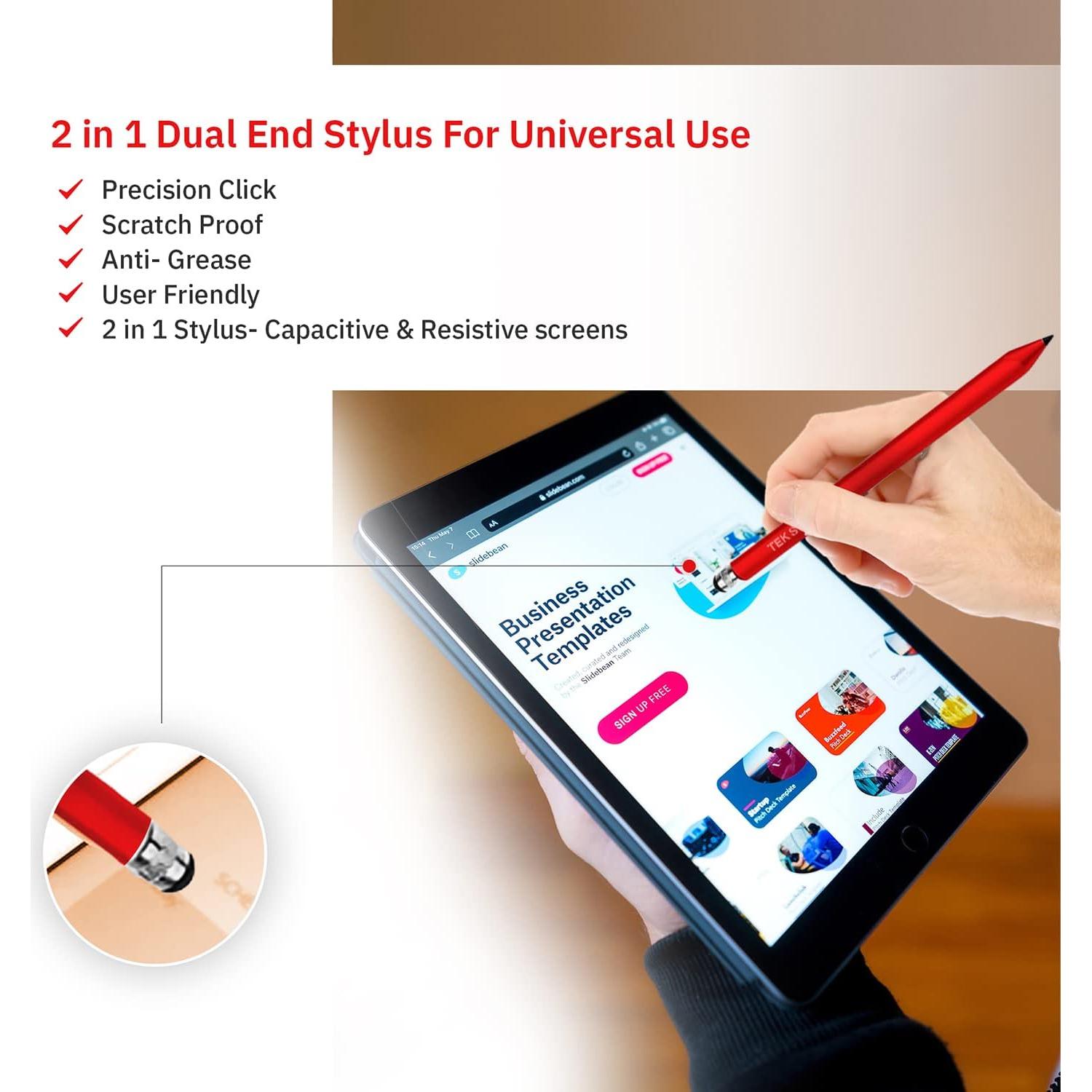 Estilógrafo 2 en 1 Tek Styz para Pantallas Táctiles - Rojo