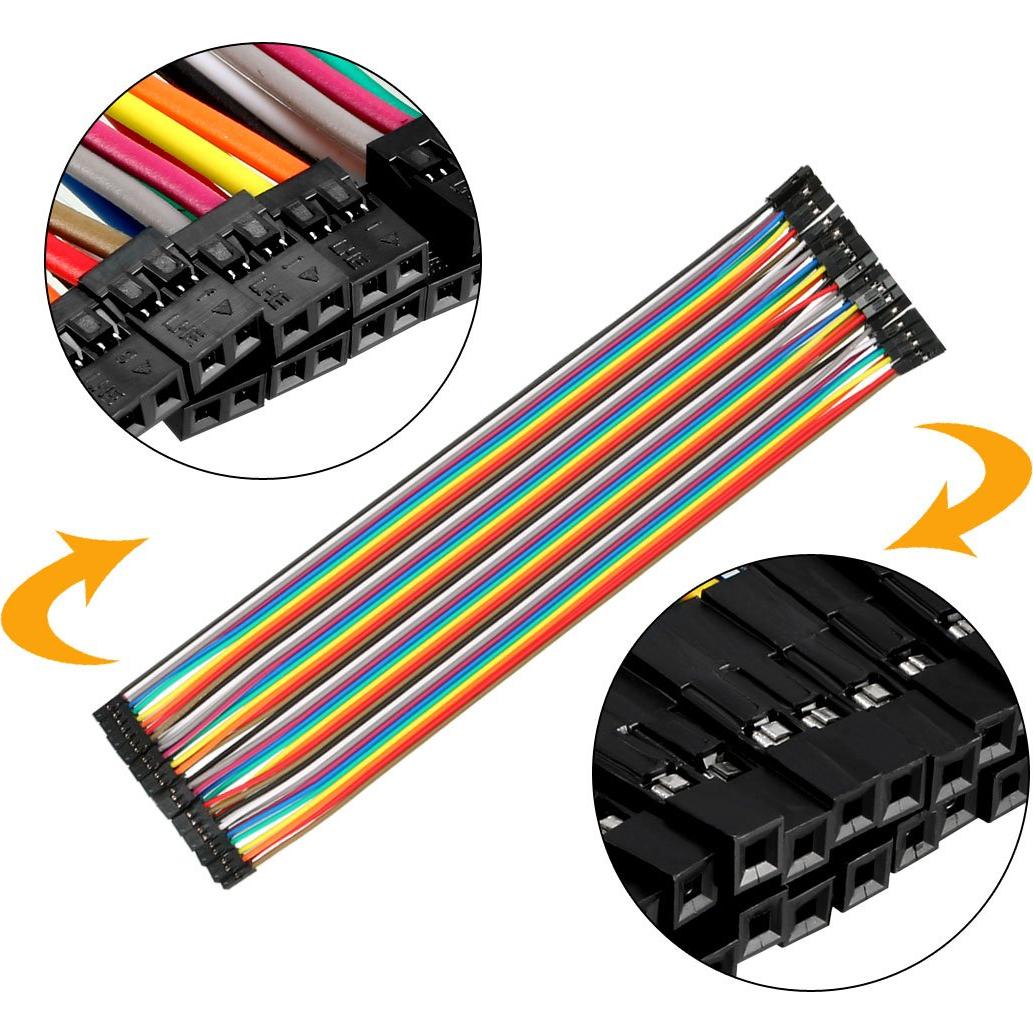 Cable de Cinta Hembra a Hembra uxcell 2P a 1P 20.5cm