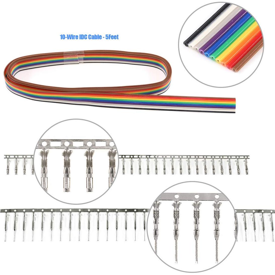Kit Conectores Macho/Hembra Glarks 635 Piezas 2.54mm IDC