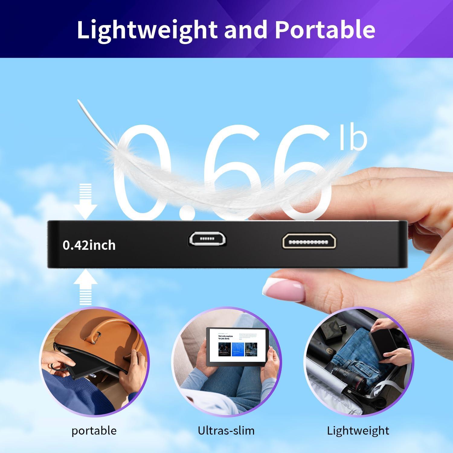 Monitor Mini de 5" SCXryllexa HDMI IPS 800x480 Portátil