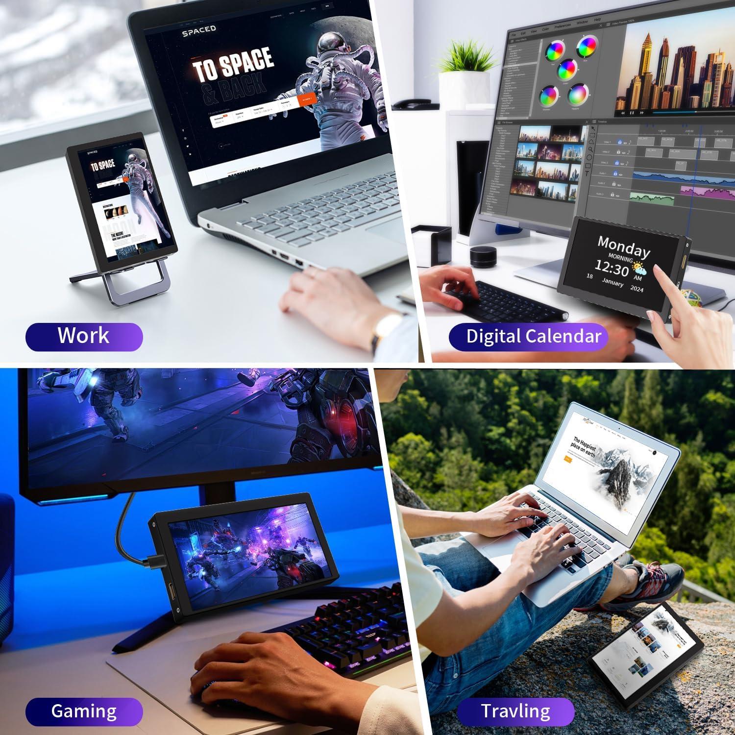 Monitor Mini de 5" SCXryllexa HDMI IPS 800x480 Portátil