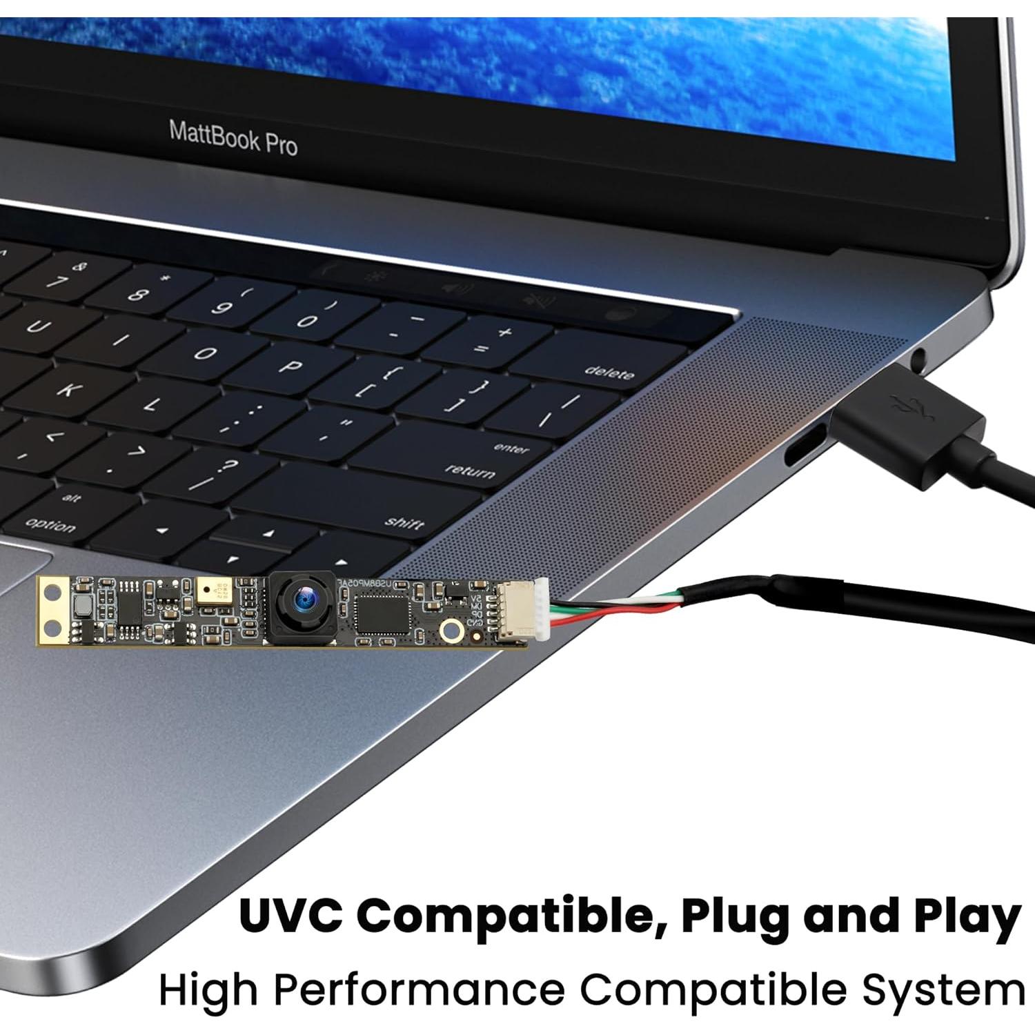 Cámara USB 8MP IFWATER con Micrófono y Lente 105 Grados