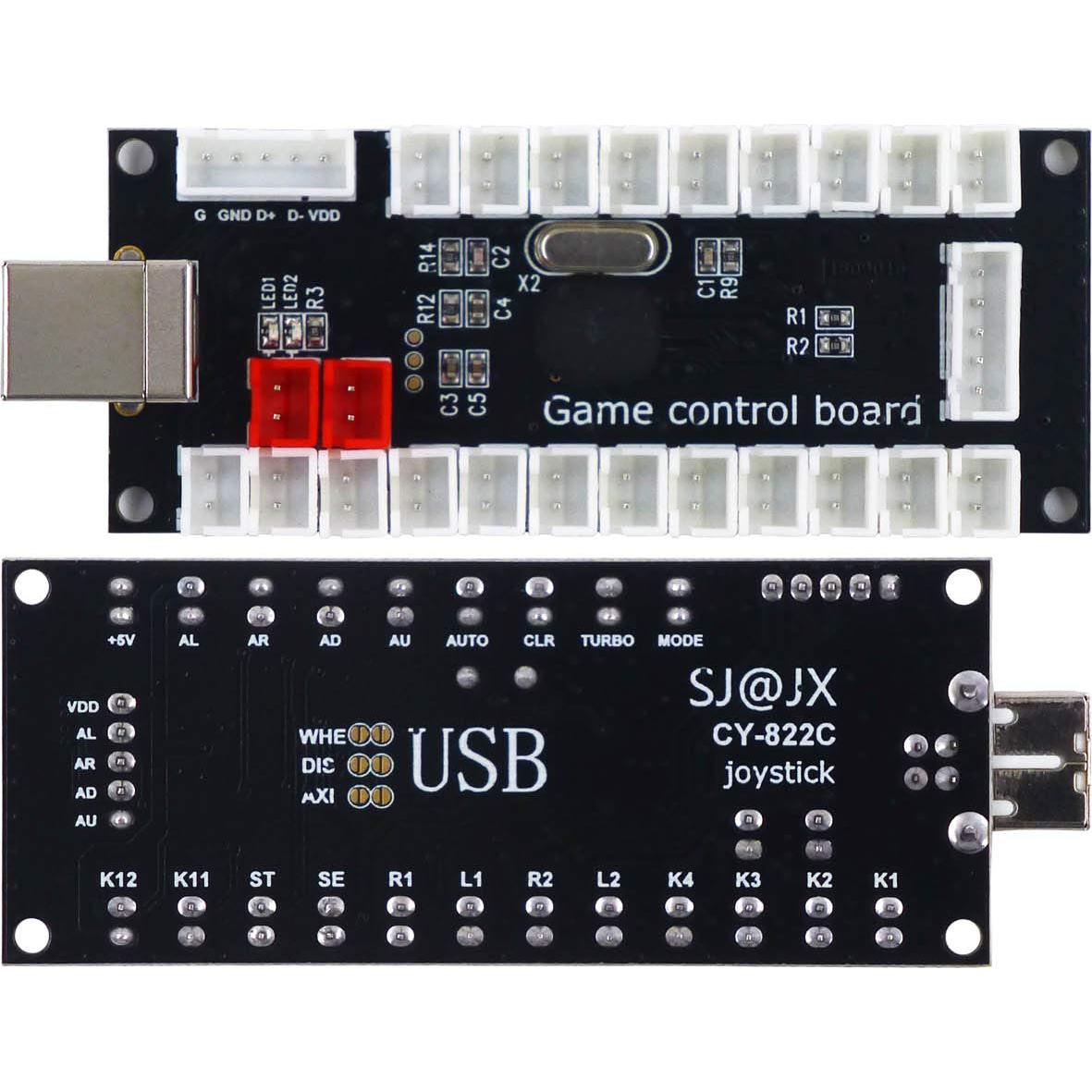 Kit de Juego Arcade DIY SJ@JX 2 Jugadores USB Sin Retraso