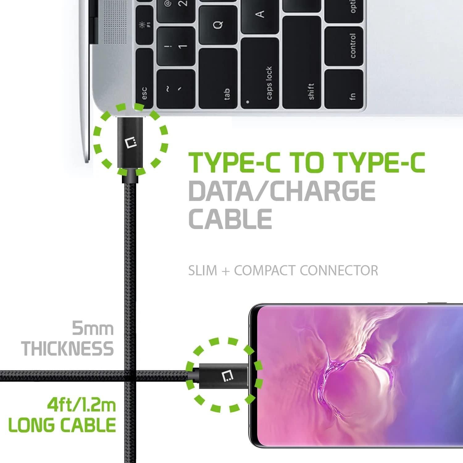Cable USB-C Dual 60W Rápido para Raspberry Pi 3 Modelo B