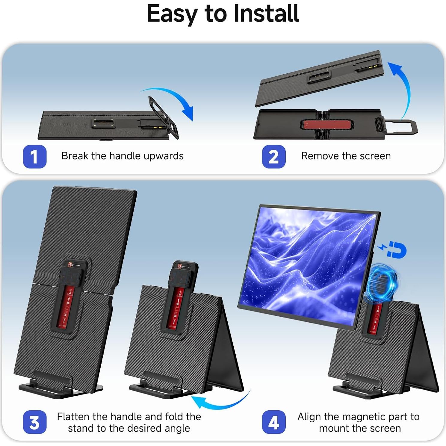 Monitor Portátil AOKER D1 FHD 24" 1080P 100Hz IPS USB-C HDMI