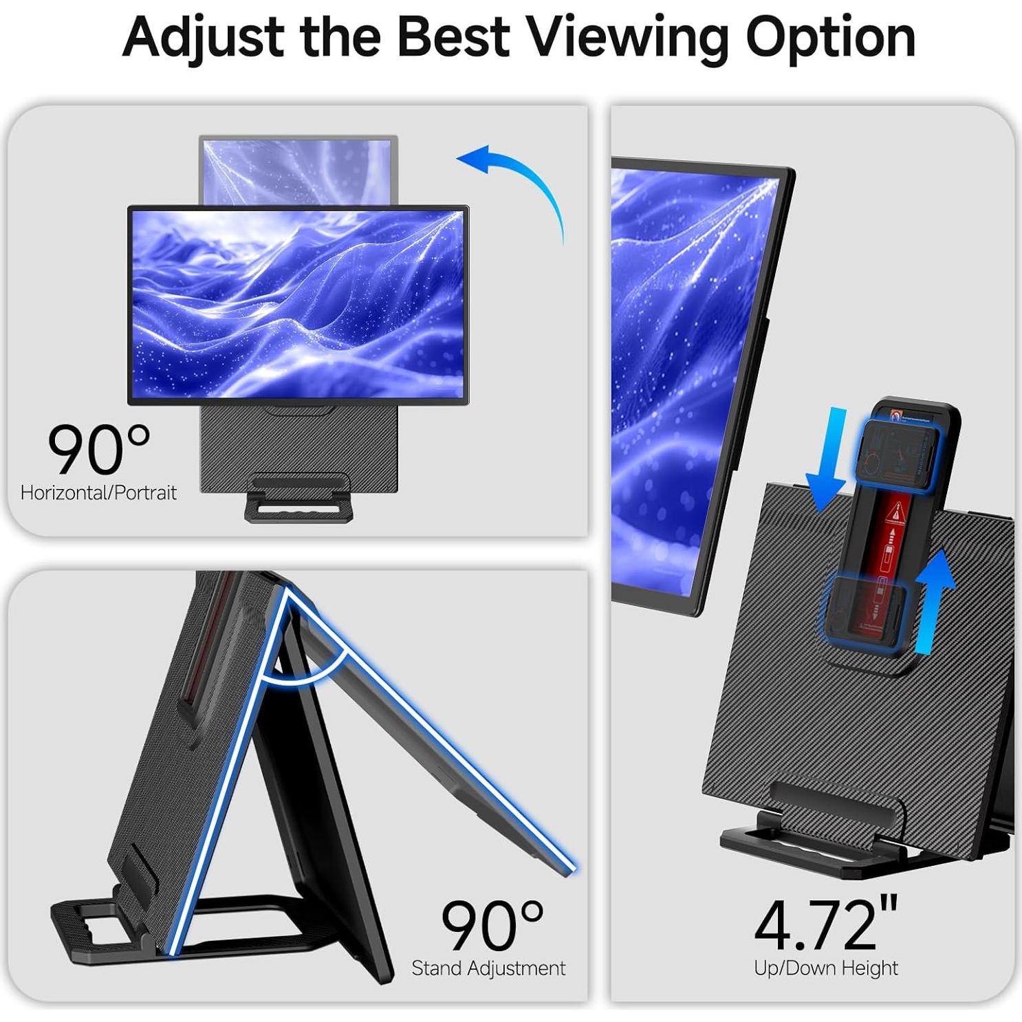 Monitor Portátil AOKER D1 FHD 24" 1080P 100Hz IPS USB-C HDMI