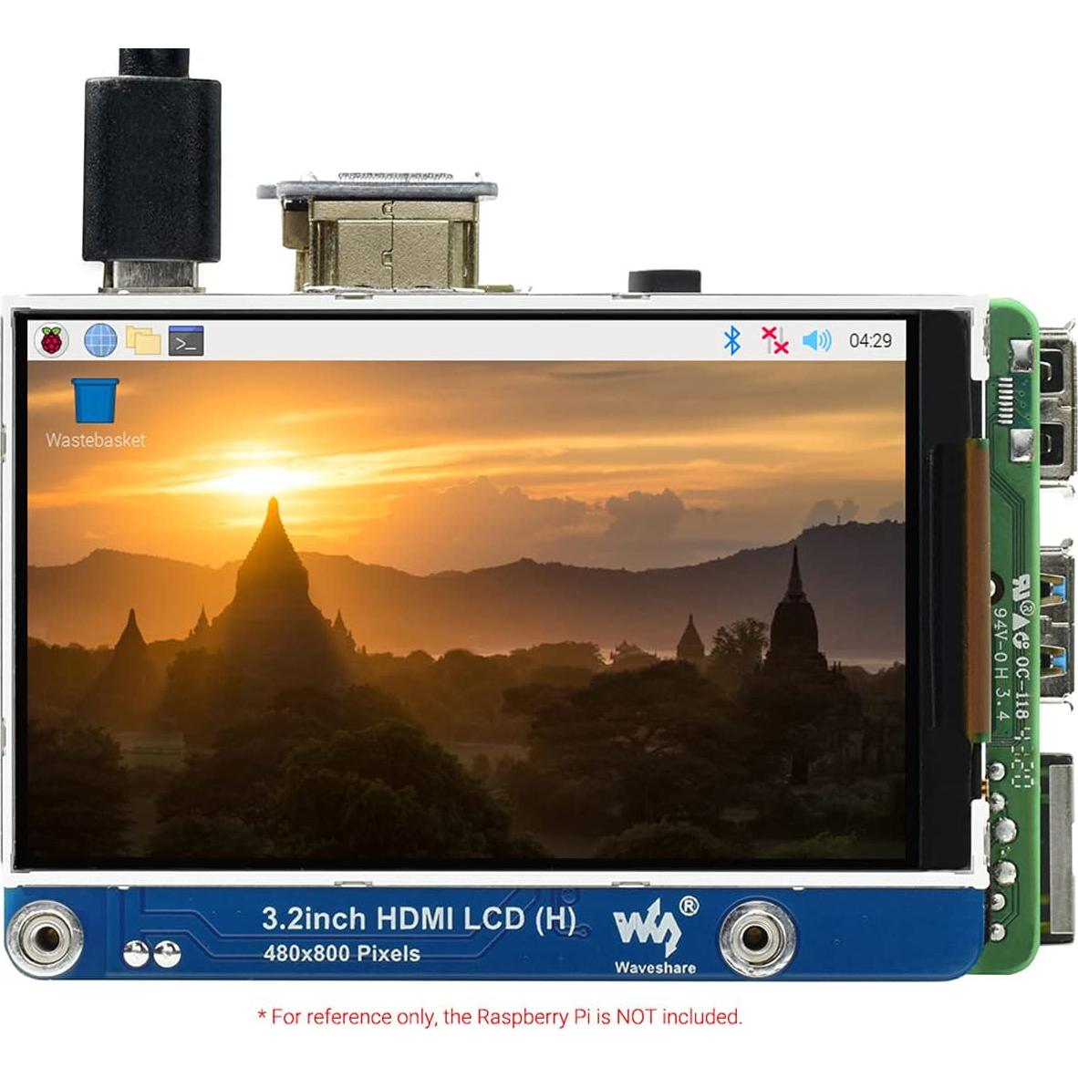 Pantalla LCD IPS 3.2" Waveshare 480x800 para Raspberry Pi y PC