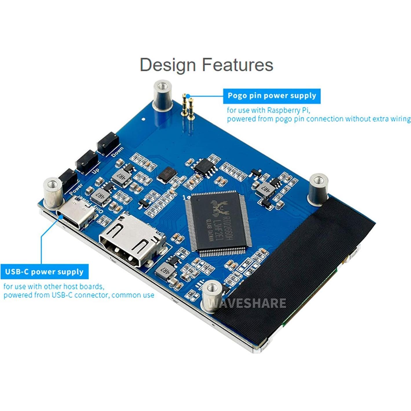 Pantalla LCD IPS 3.2" Waveshare 480x800 para Raspberry Pi y PC