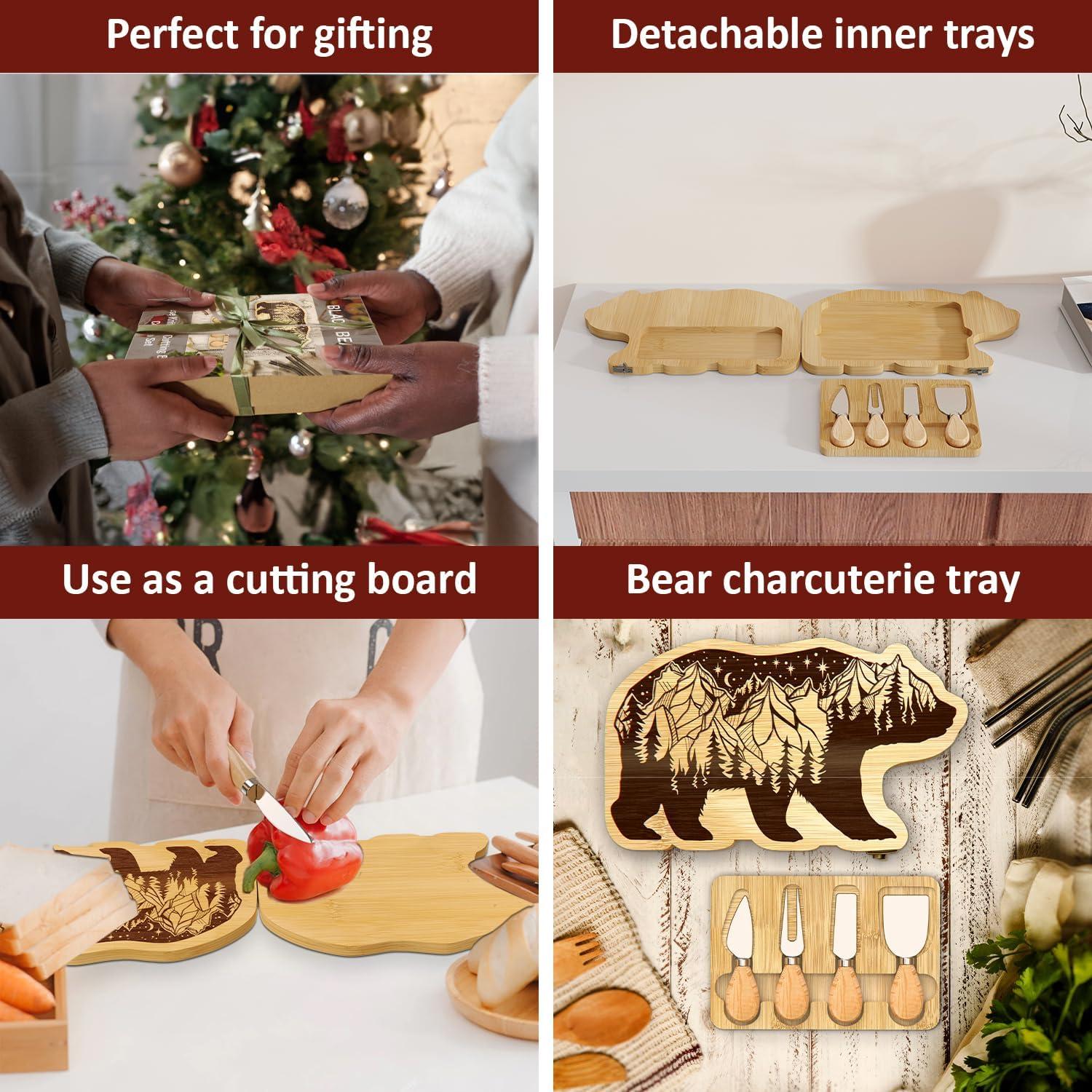 Tabla de Charcutería Plegable Nianjida Oso - 32x19cm