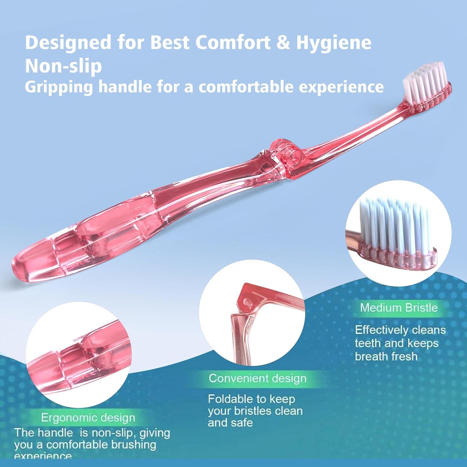 Cepillo de Dientes Plegable Teckolign Azul con Estuche 1Pc