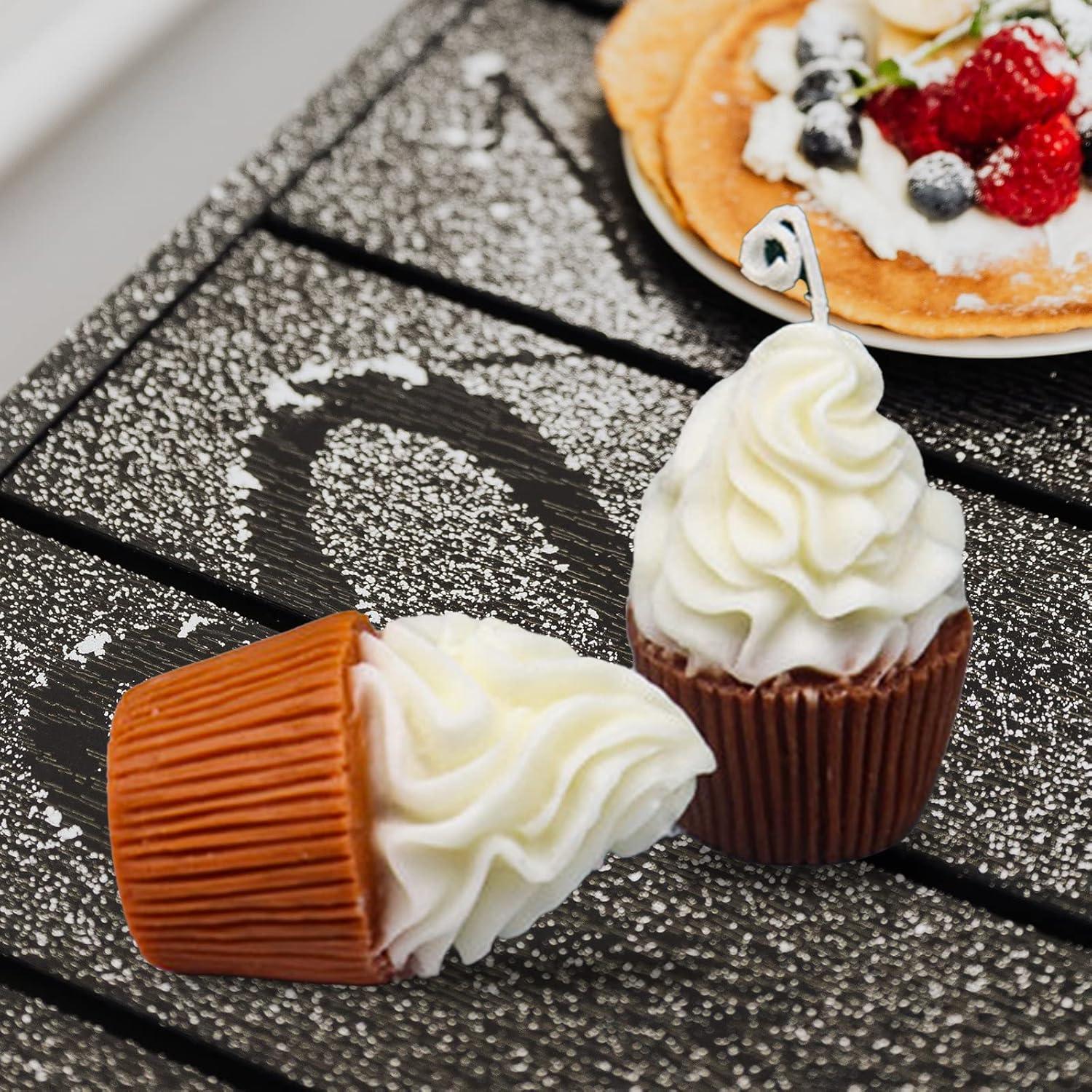 Molde de Silicona Wehous 2PCS Cupcake para Jabón y Vela