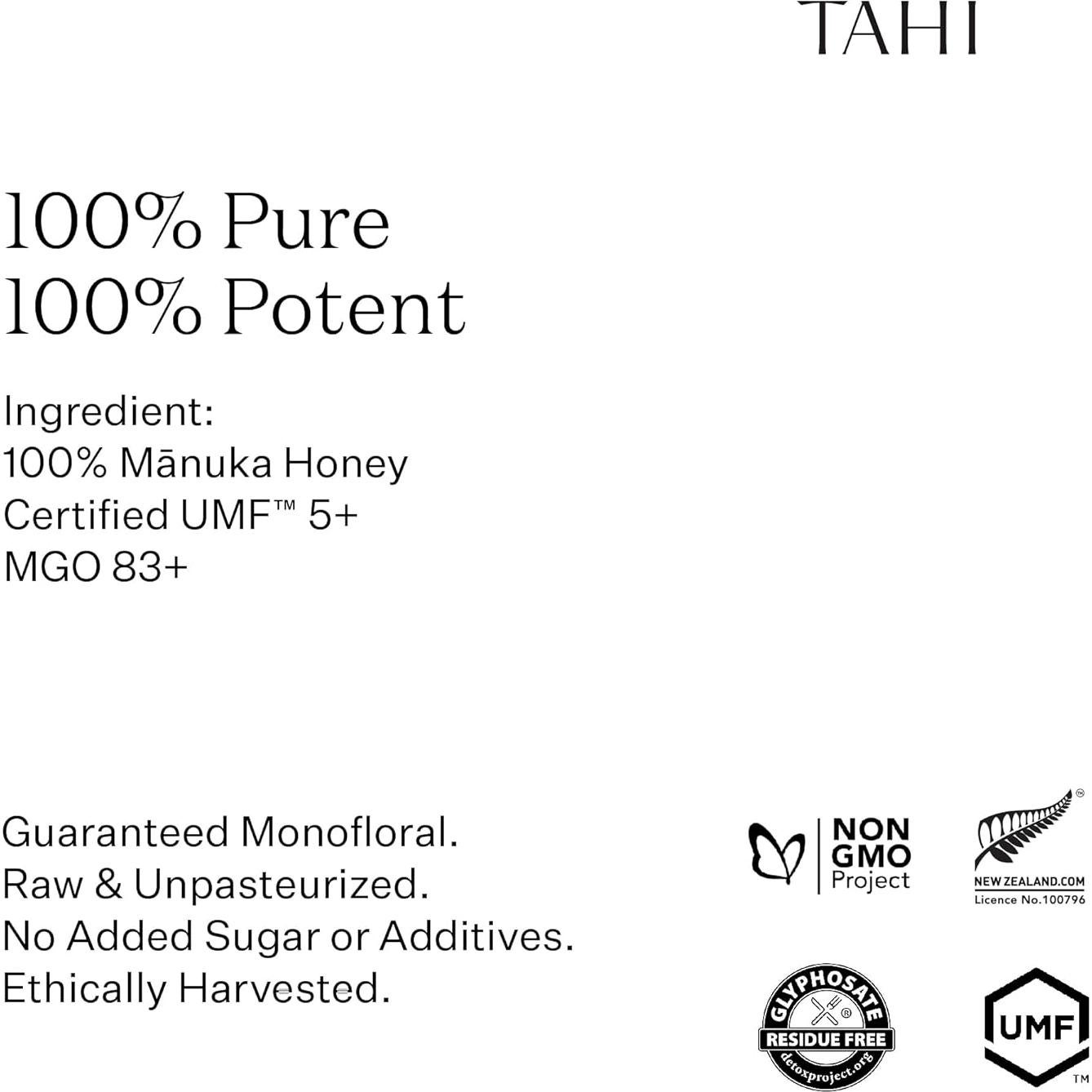 Miel Cruda Manuka Tahi UMF 5+ (MGO 83+) 250g - Natural y Sostenible