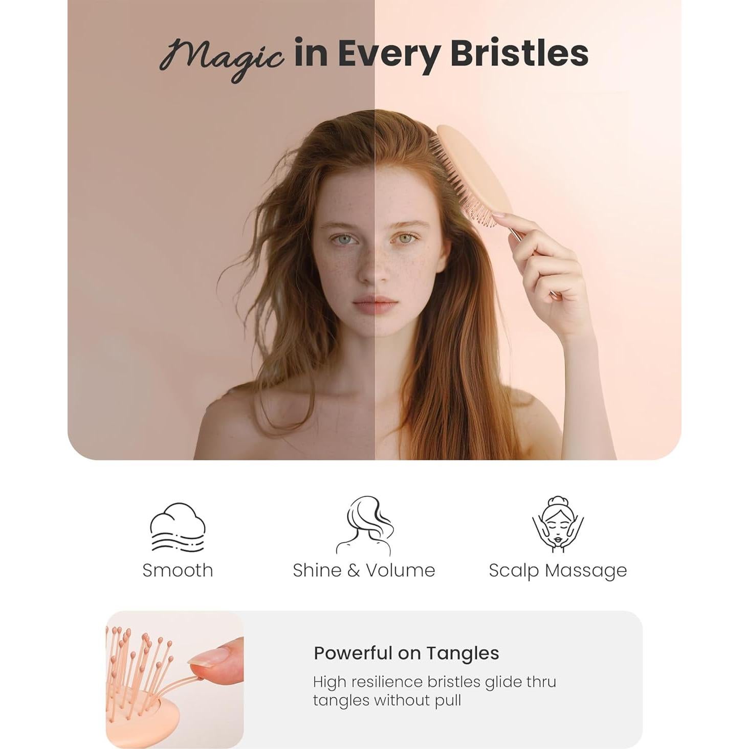 Cepillo Desenredante AIMIKE LuxeSilk - Suave y Efectivo 22.9cm