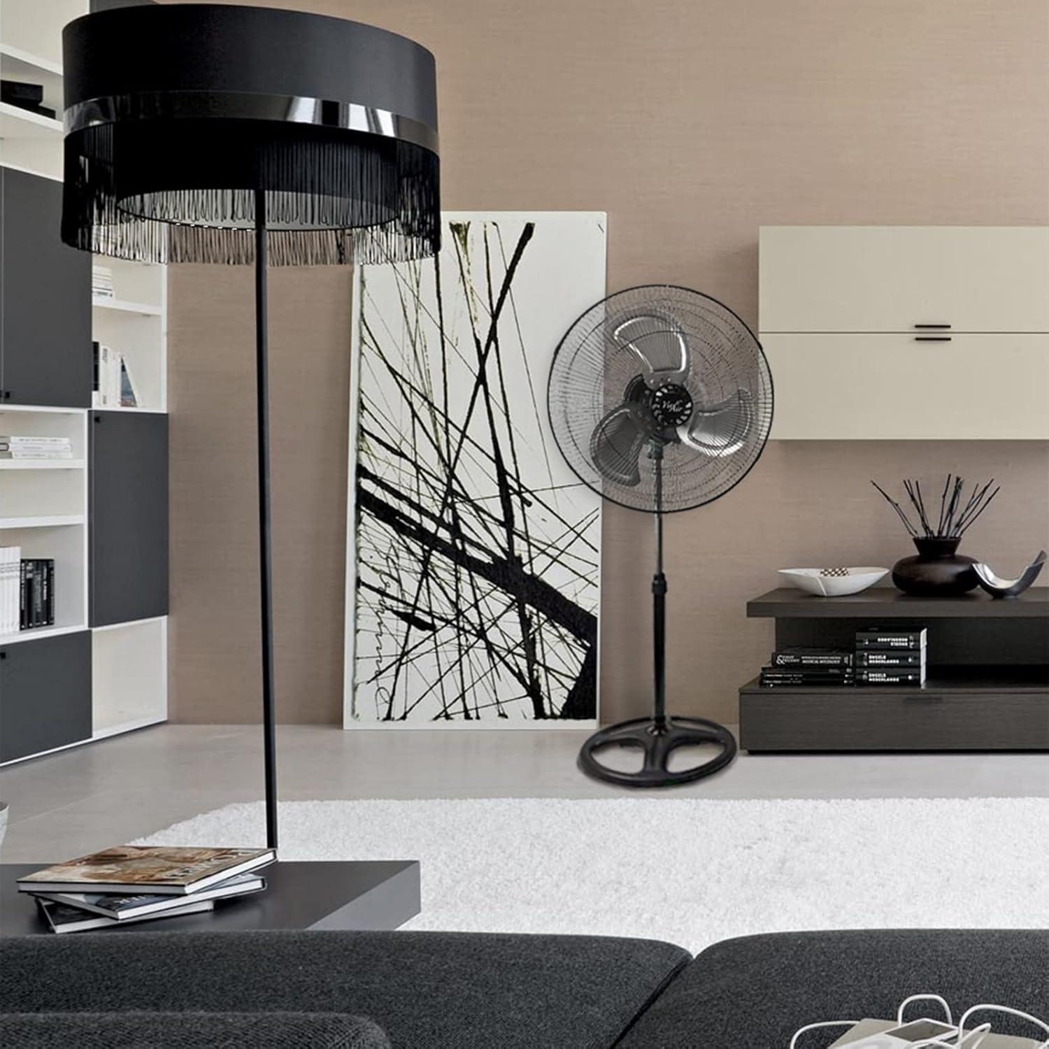 Ventilador de pedestal oscilante Vie Air 18" metal negro