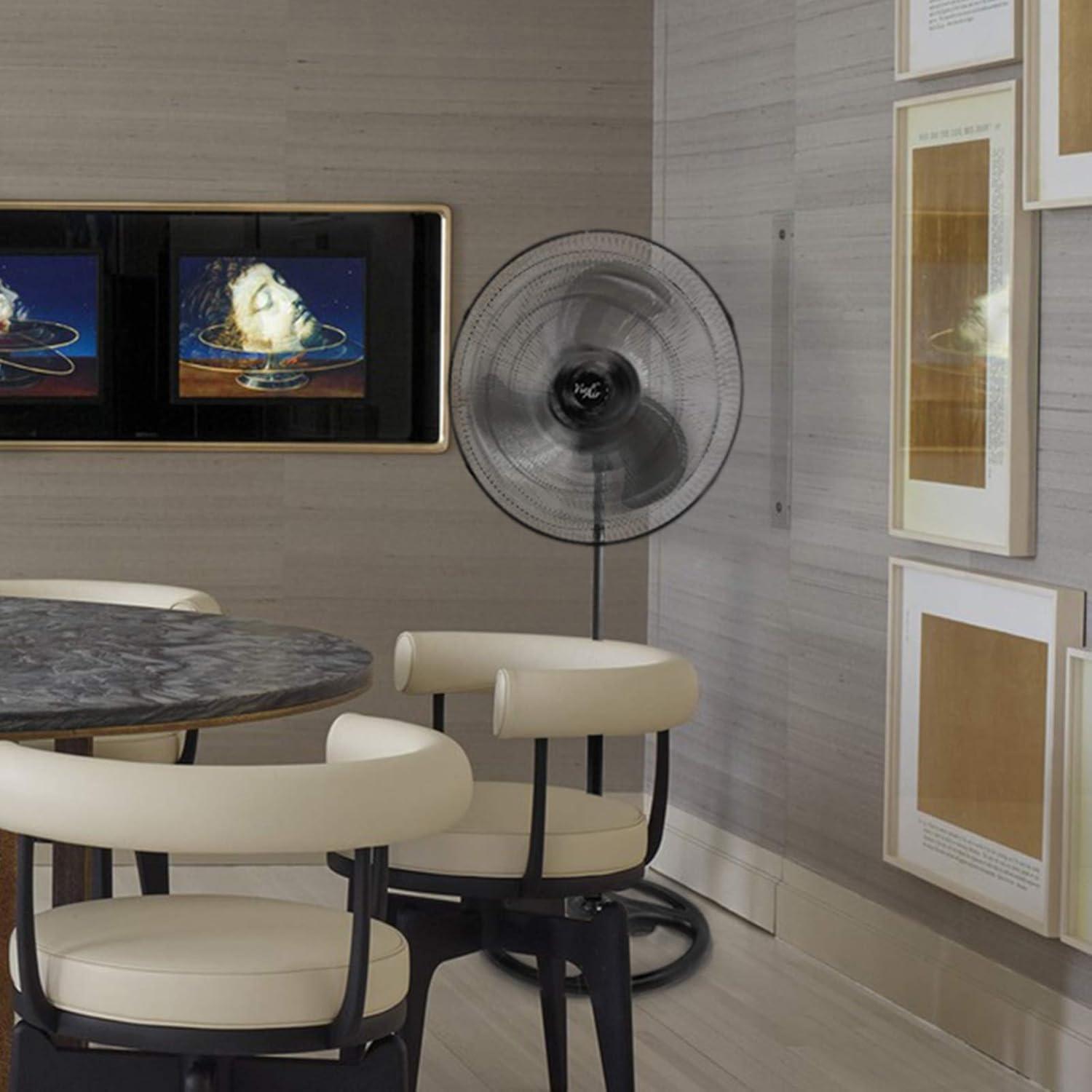 Ventilador de pedestal oscilante Vie Air 18" metal negro