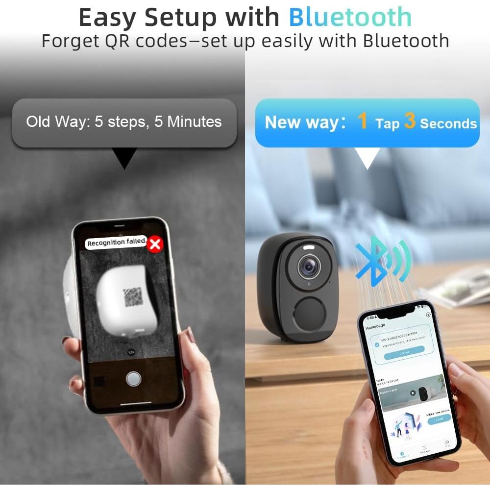Cámara de Seguridad Inalámbrica Rraycom 2K con AI y Alexa