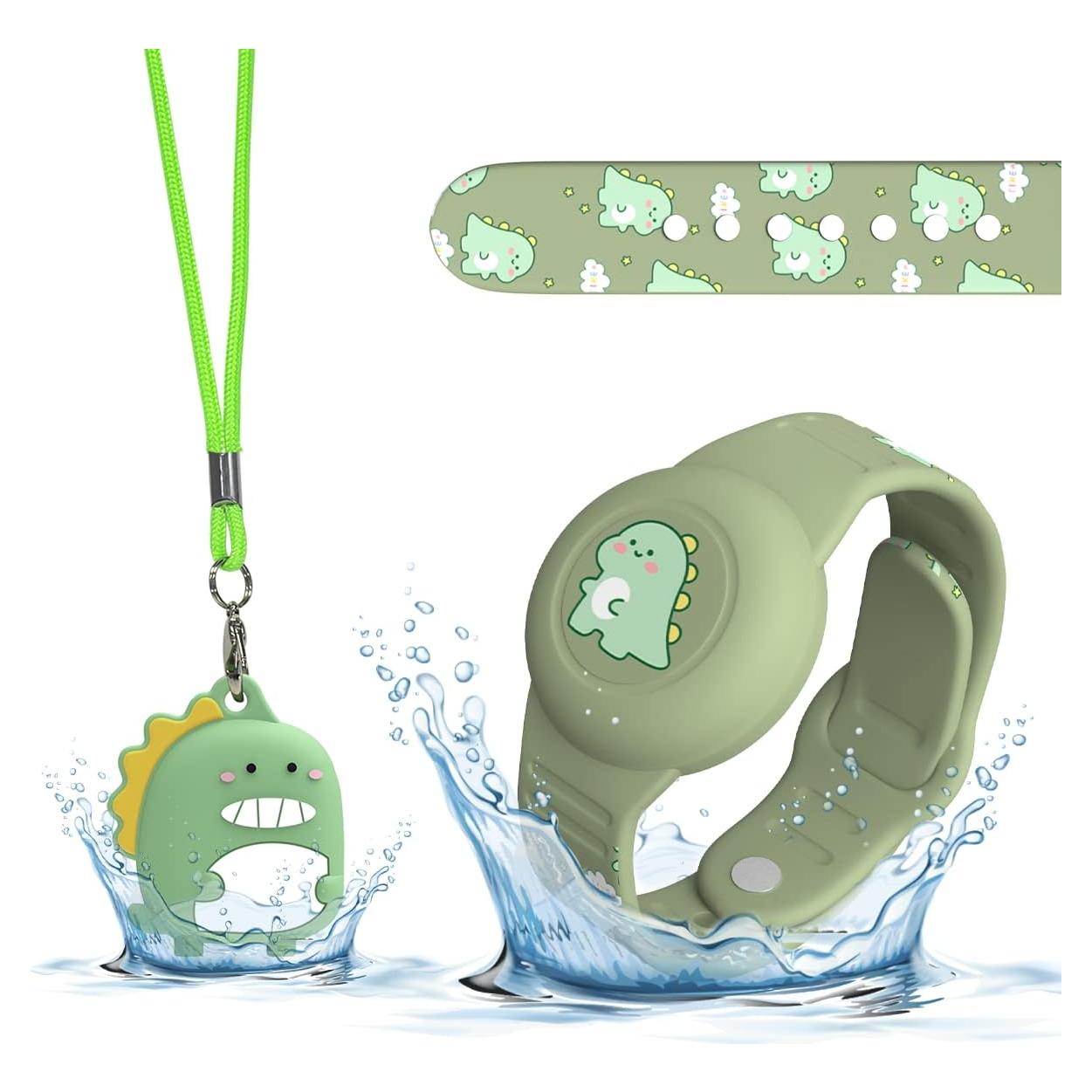 Funda de Silicona para AirTag BIQIRE - 2 en 1 Dinosaurios