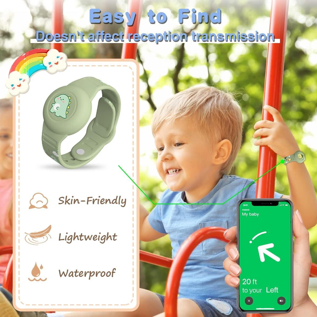 Funda de Silicona para AirTag BIQIRE - 2 en 1 Dinosaurios