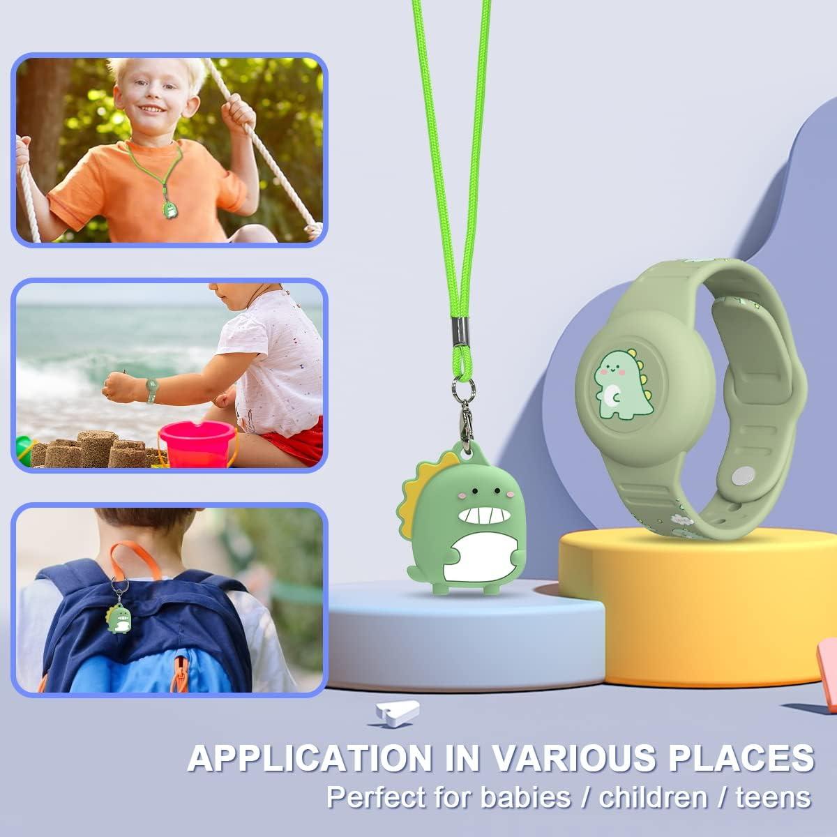 Funda de Silicona para AirTag BIQIRE - 2 en 1 Dinosaurios