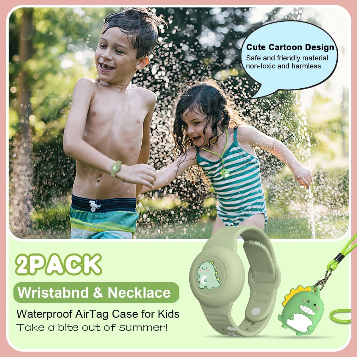 Funda de Silicona para AirTag BIQIRE - 2 en 1 Dinosaurios