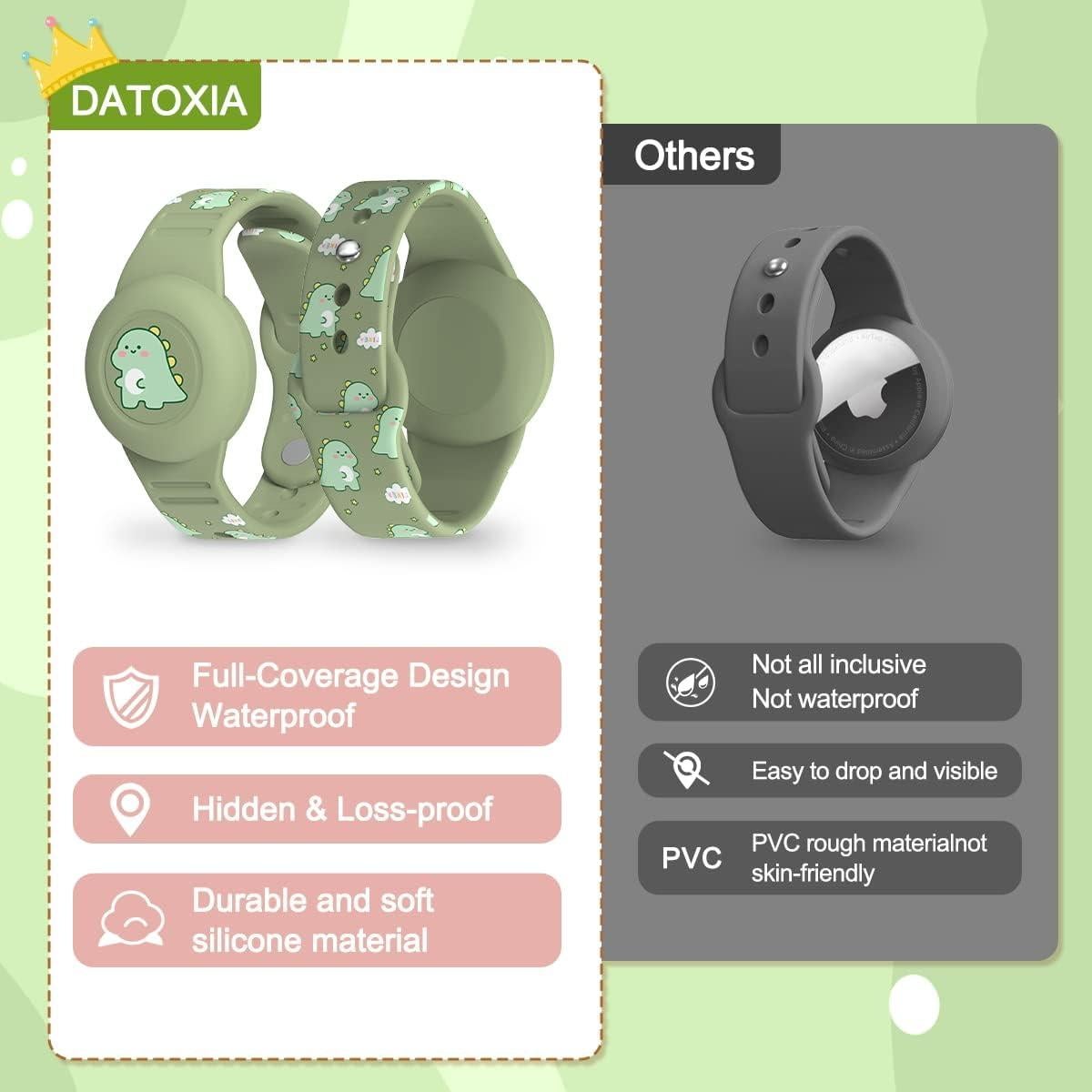 Funda de Silicona para AirTag BIQIRE - 2 en 1 Dinosaurios