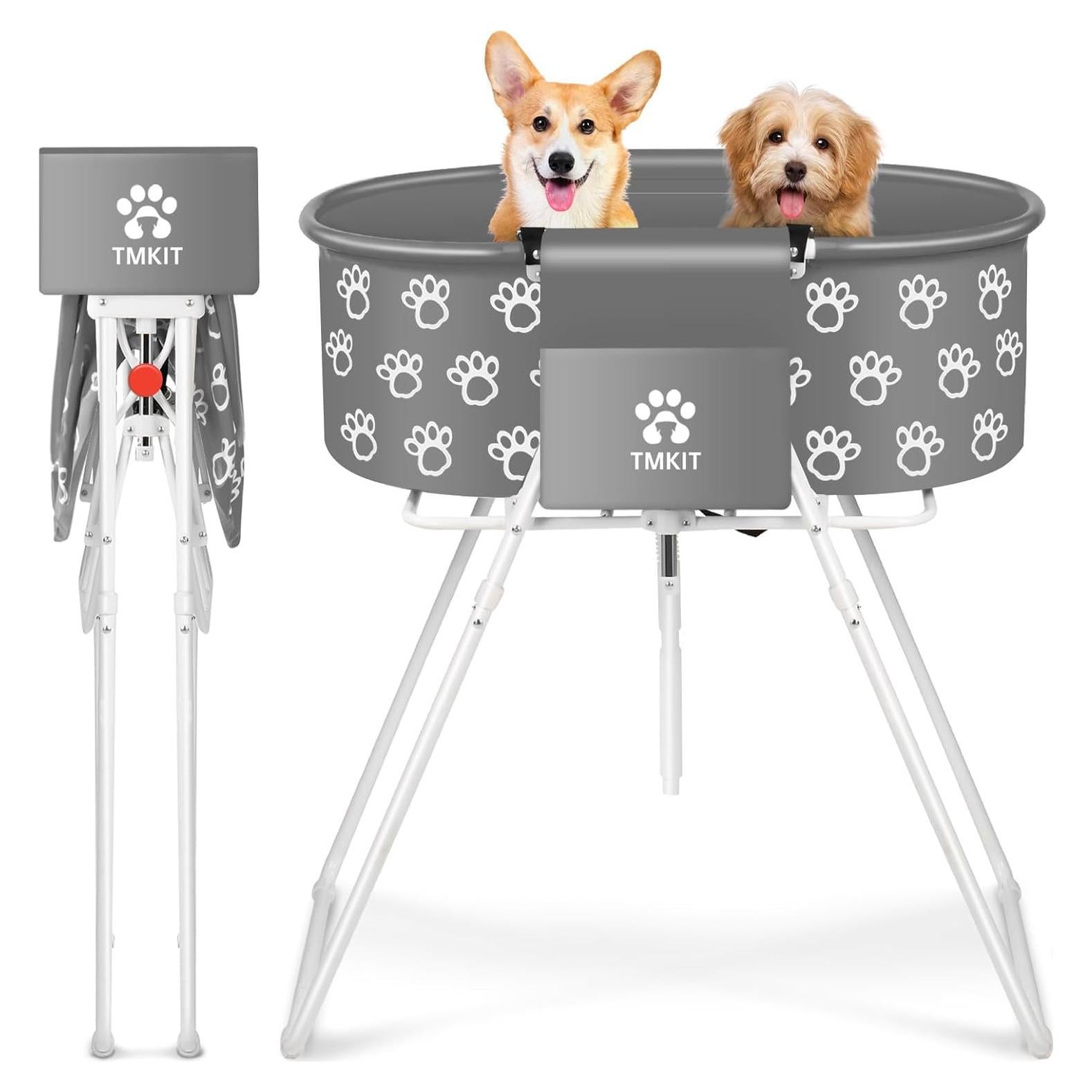 Bañera Elevada para Perros Tmkit 74.2x41.9x25.9 cm Plegable