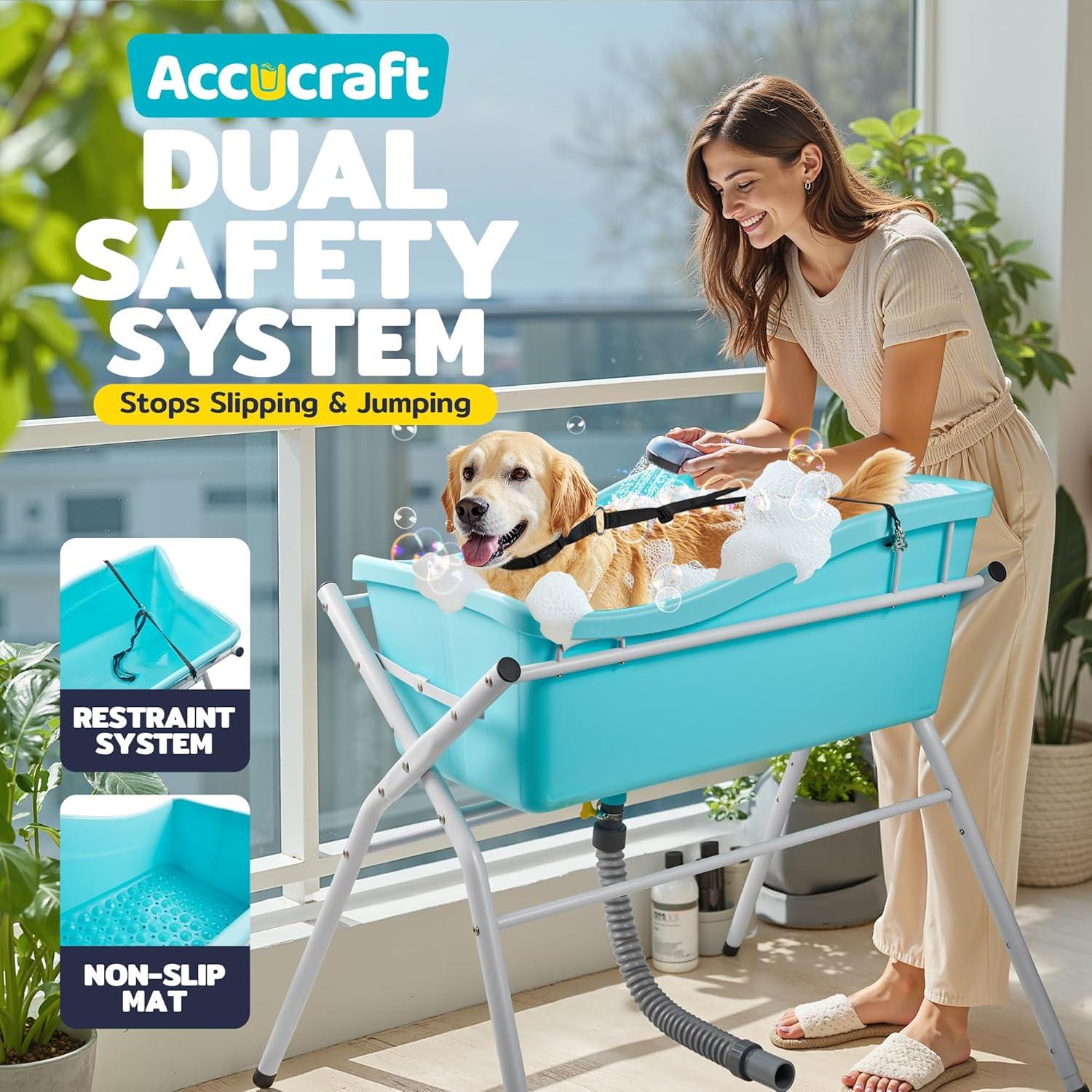 Bañera Elevada Plegable para Perros ACCUCRAFT 3 Niveles