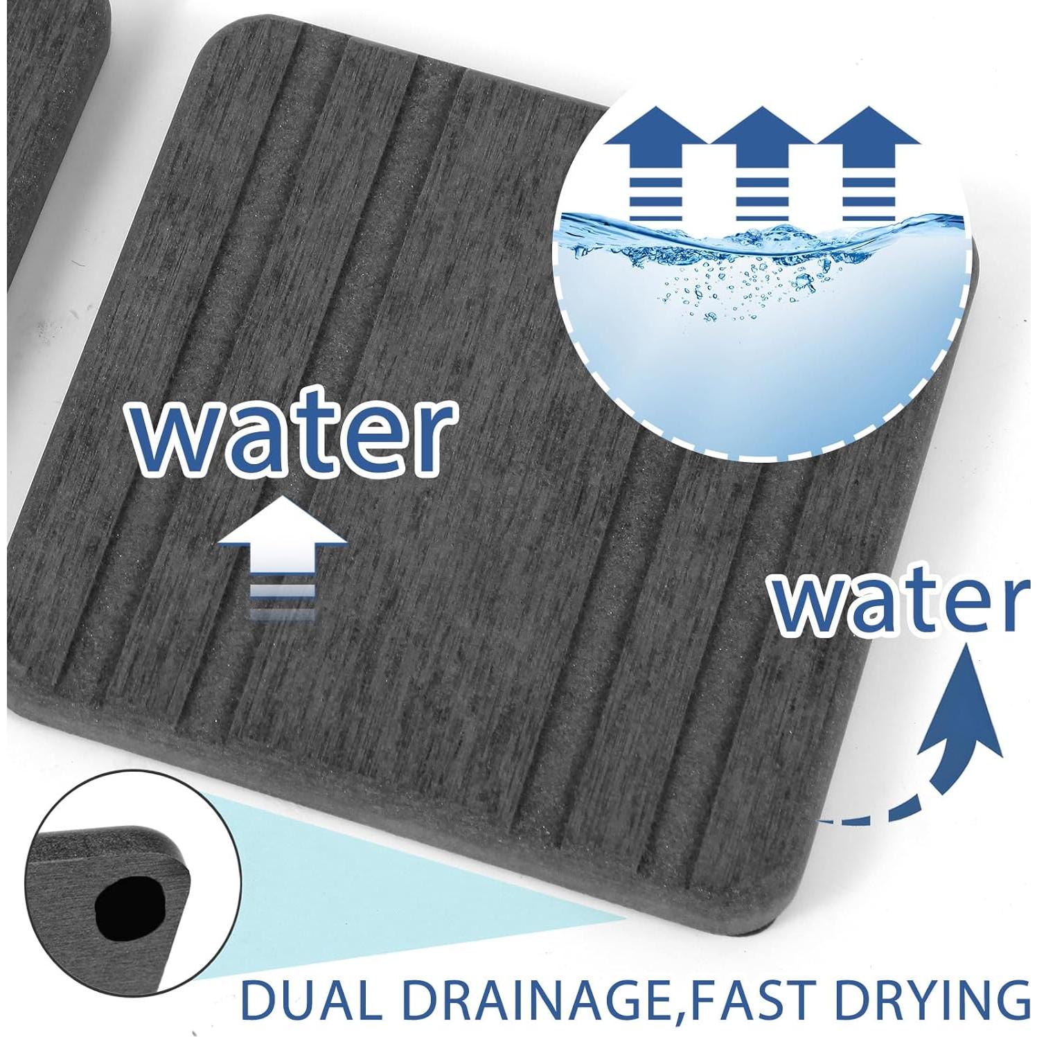 Juego de 3 Bandejas de Diatomita Absorbente Lyxel 21x10cm y 10x10cm