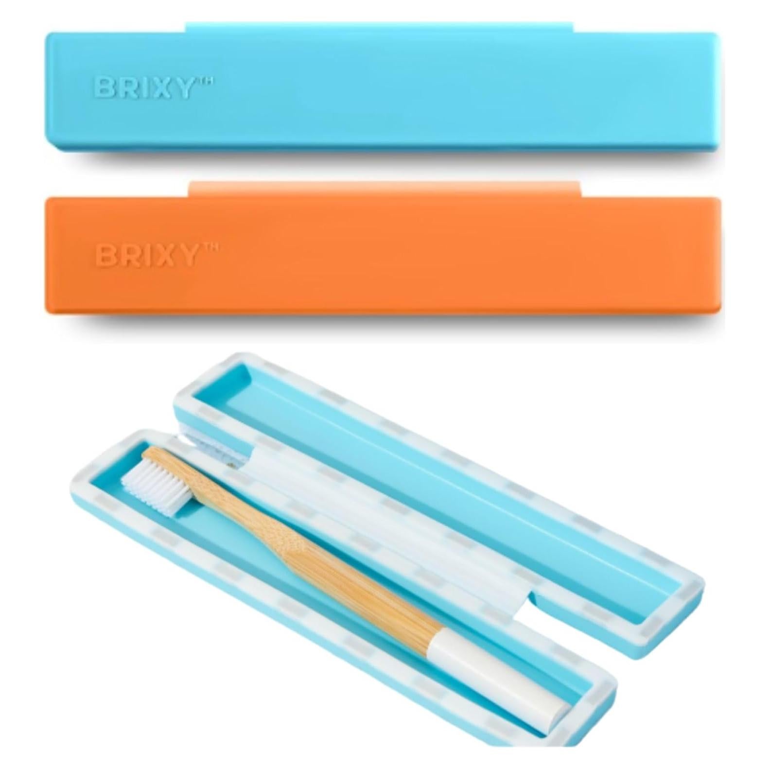 Estuches de Cepillo de Dientes BRIXY 2 Paquetes Silicona