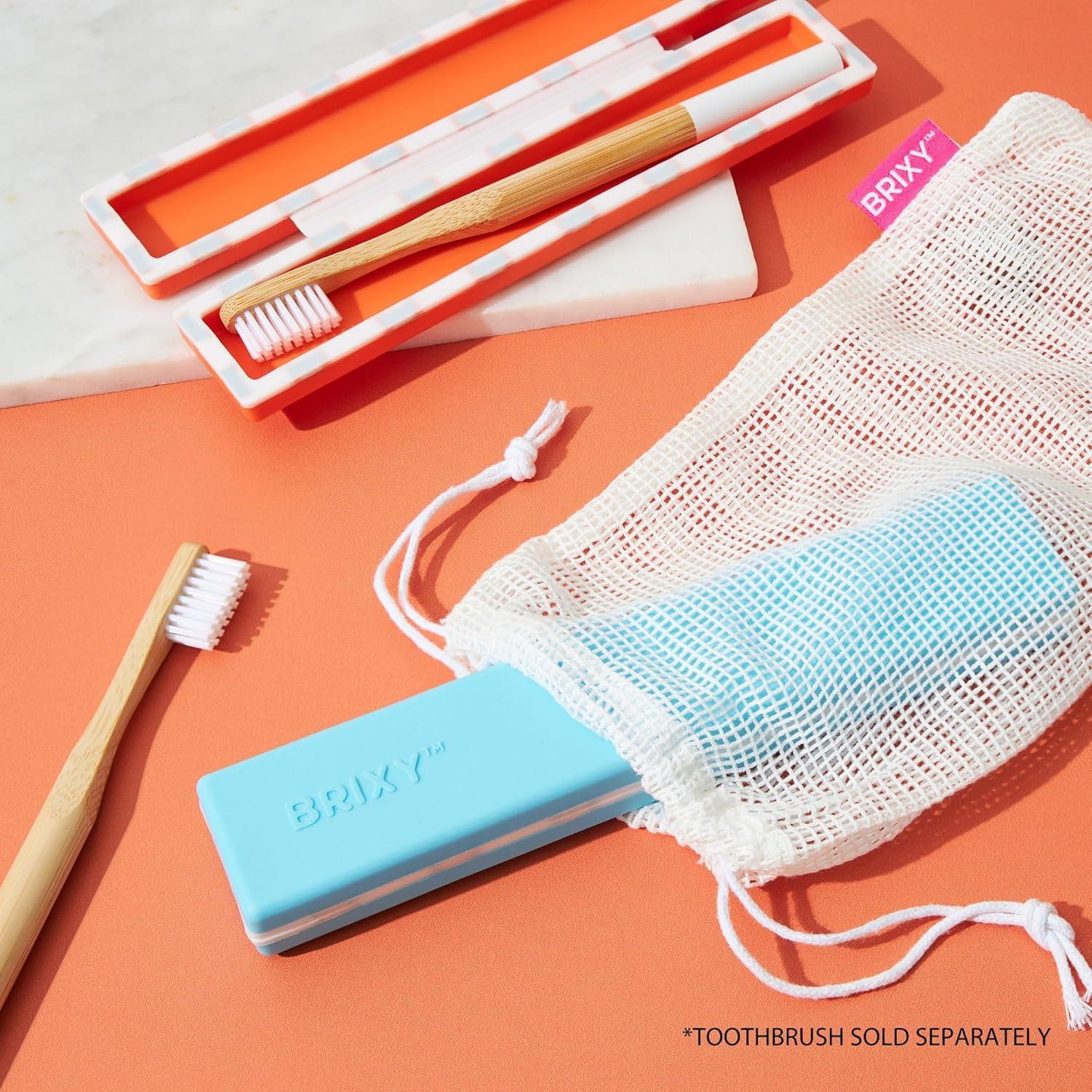 Estuches de Cepillo de Dientes BRIXY 2 Paquetes Silicona