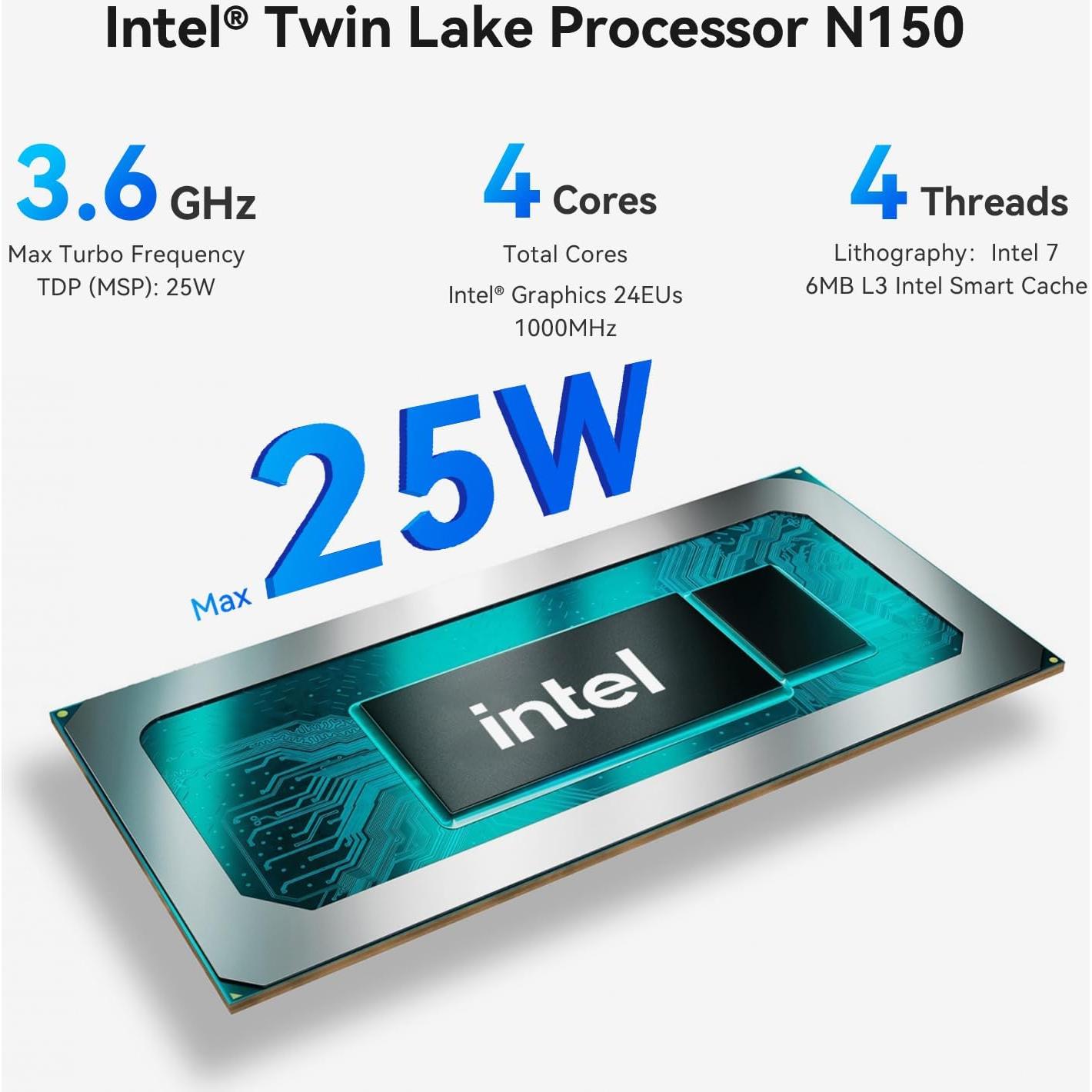 Mini PC Beelink EQ14, Intel N150, 16GB RAM, 500GB SSD, 4K