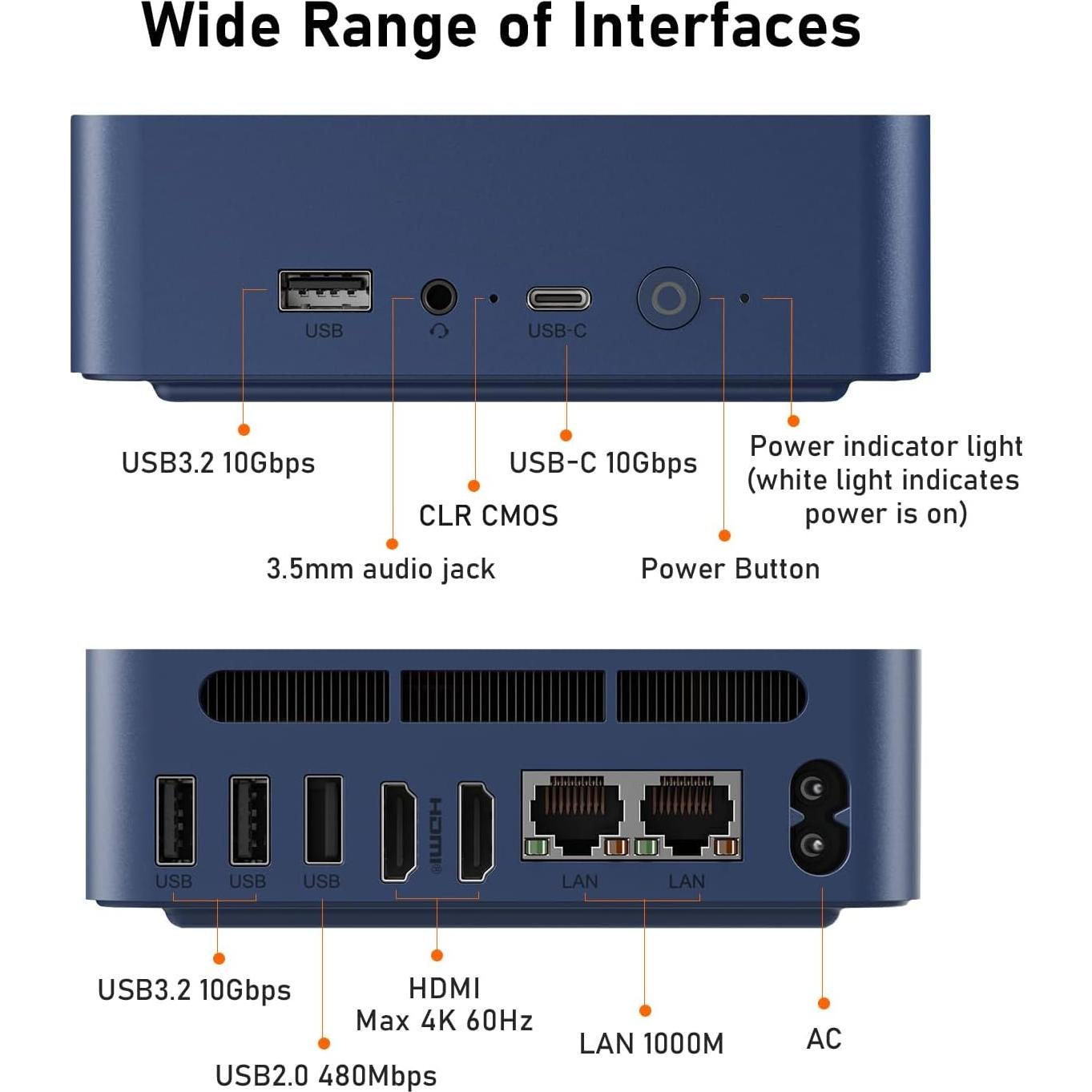 Mini PC Beelink EQ14, Intel N150, 16GB RAM, 500GB SSD, 4K