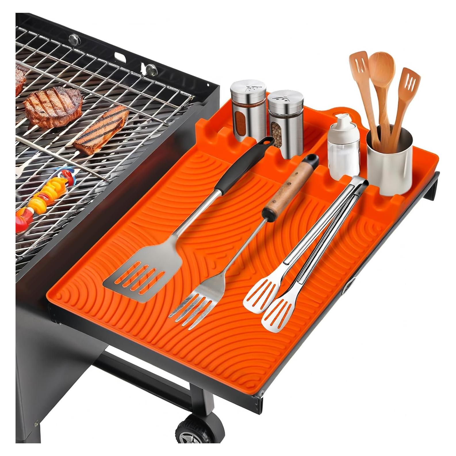 Alfombrilla de Silicona Naranja Muhotgs para Parrilla 28.4x39.9 cm