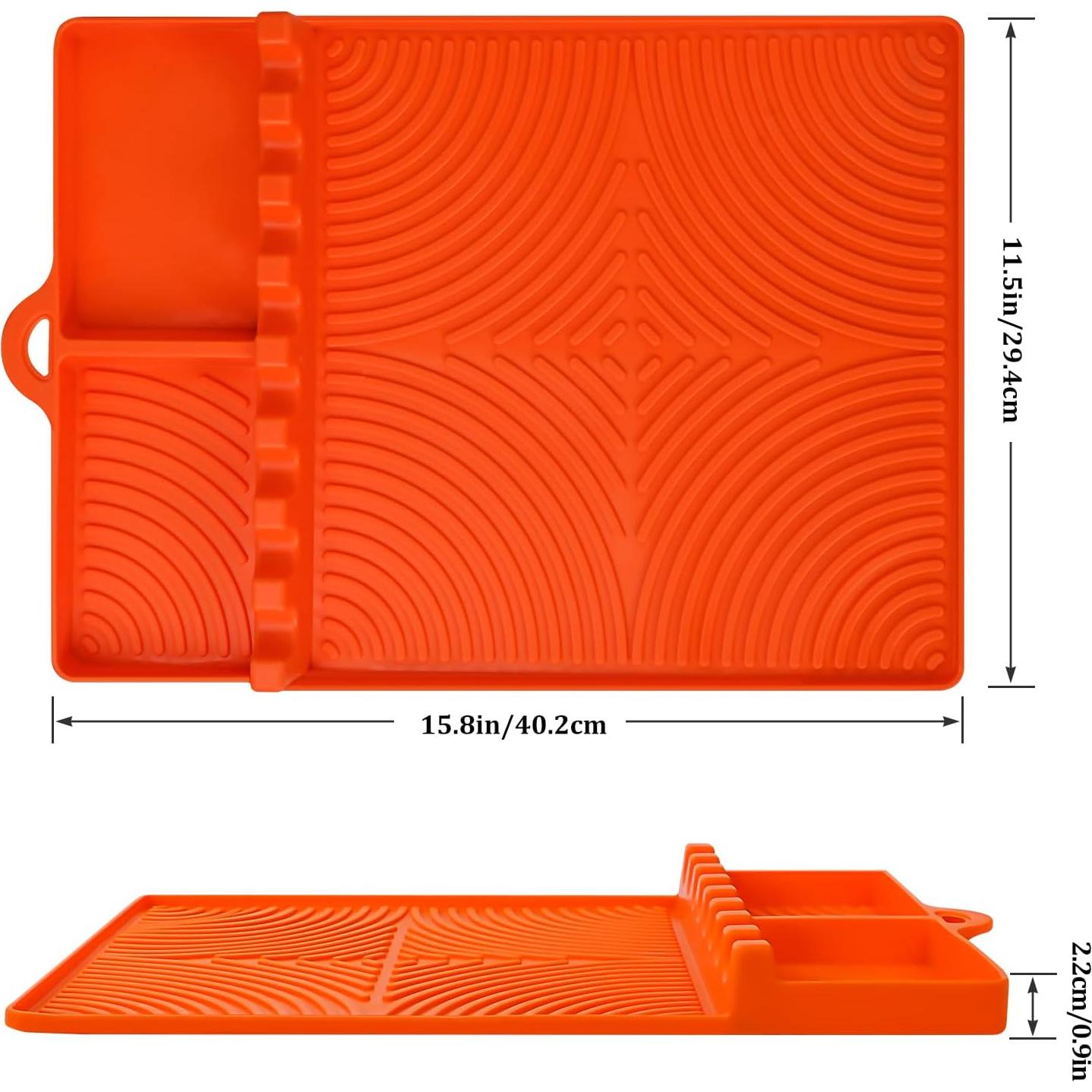 Alfombrilla de Silicona Naranja Muhotgs para Parrilla 28.4x39.9 cm