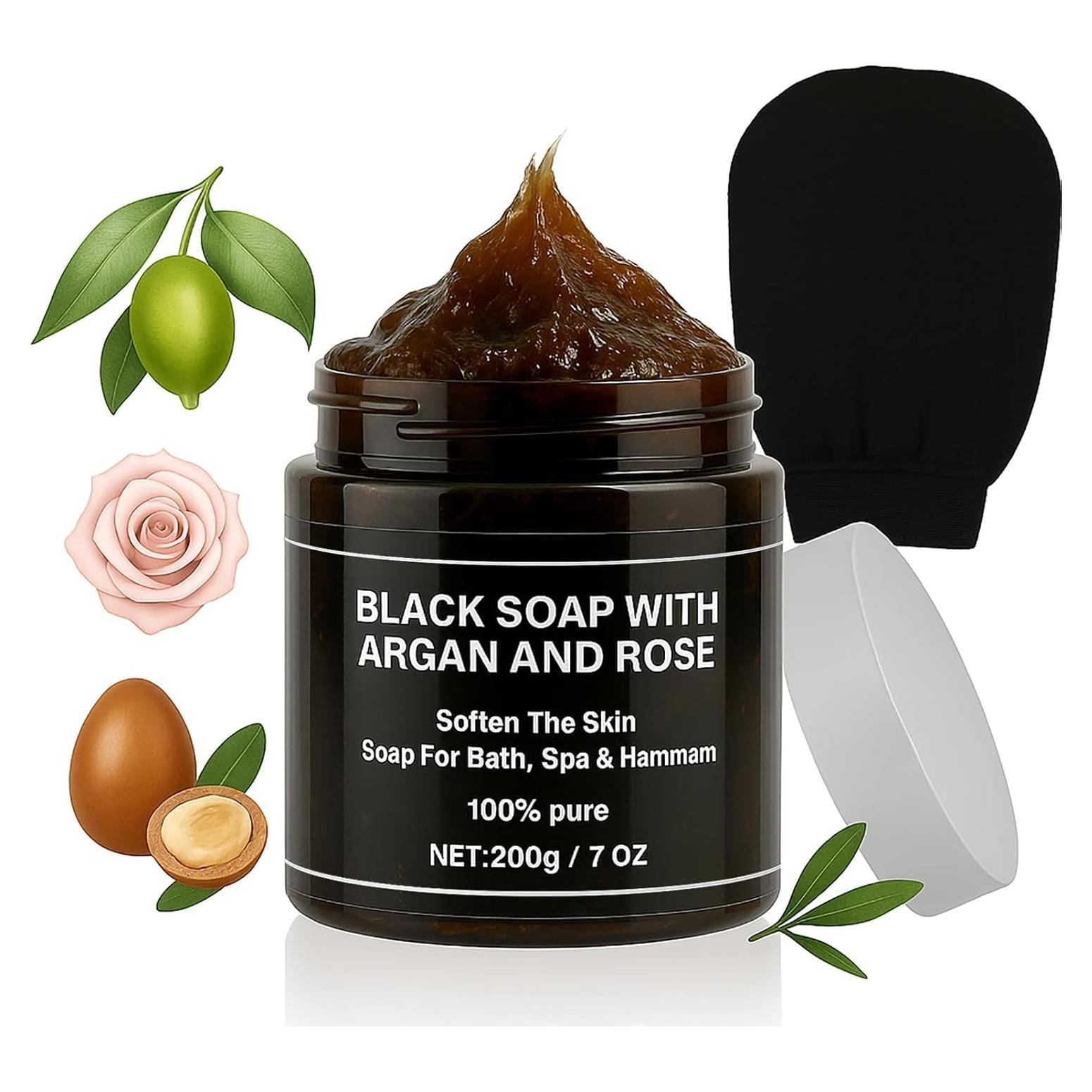 Jabón Beldi Negro ZAWINA - Exfoliante Corporal Marroquí 199g