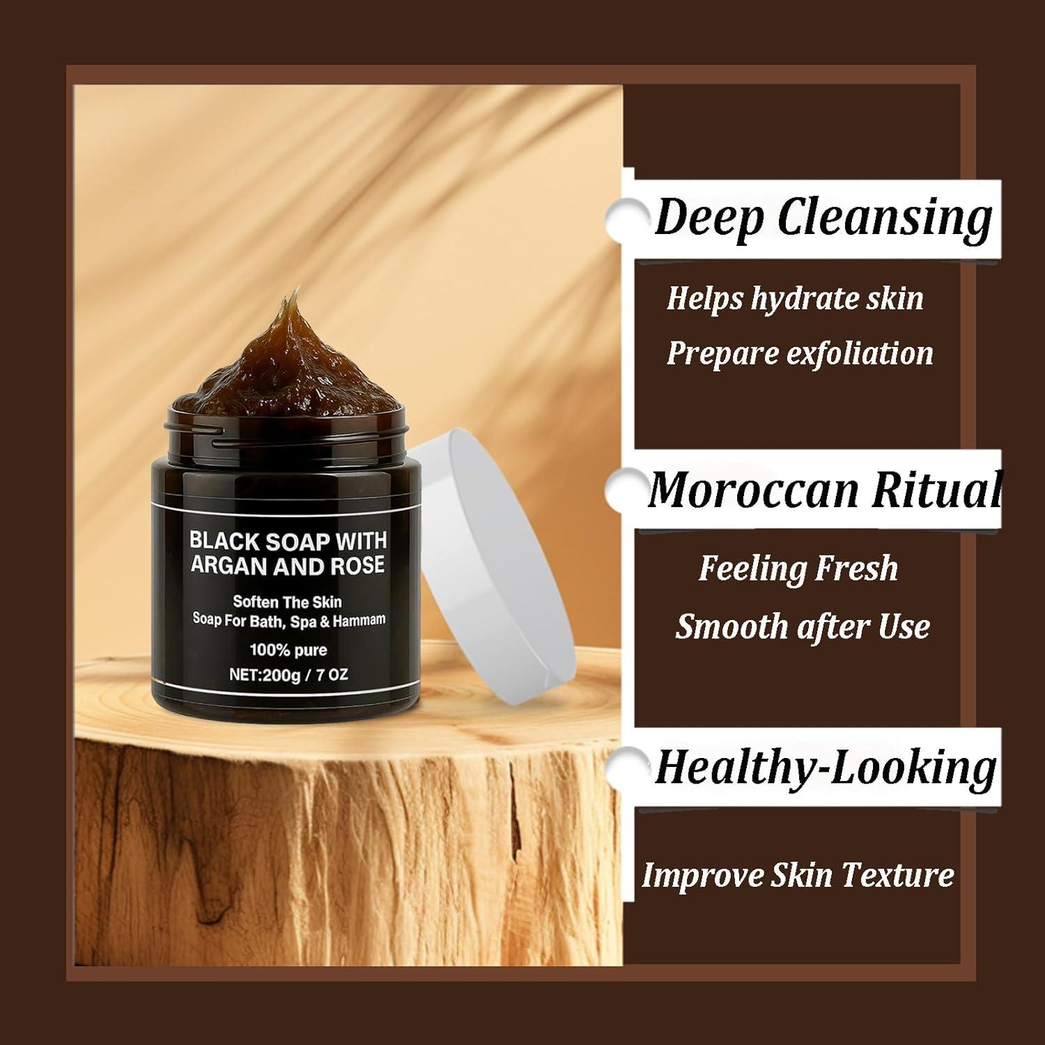 Jabón Beldi Negro ZAWINA - Exfoliante Corporal Marroquí 199g