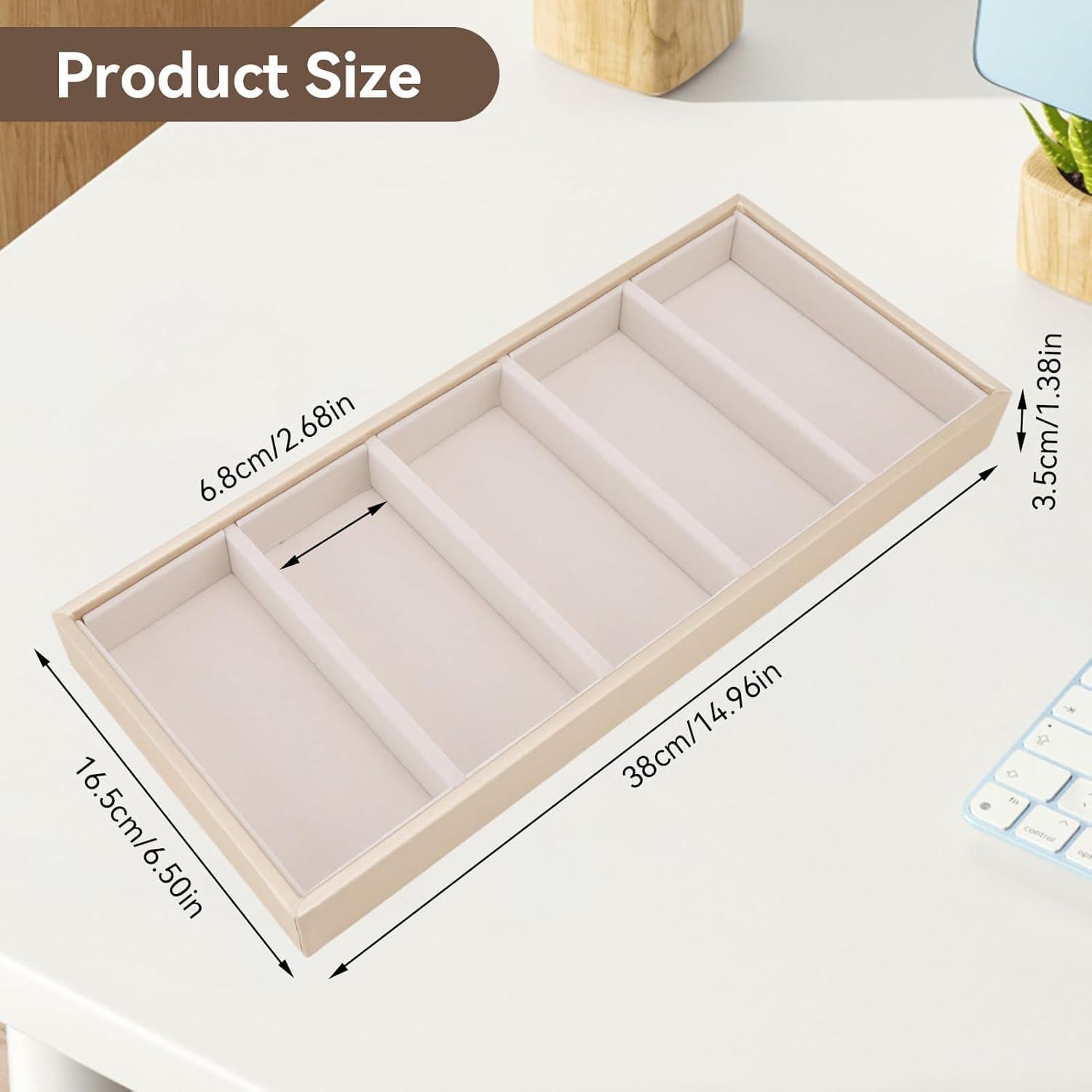 Bandeja Organizadora de Gafas HERCHR 5 Compartimentos Terciopelo