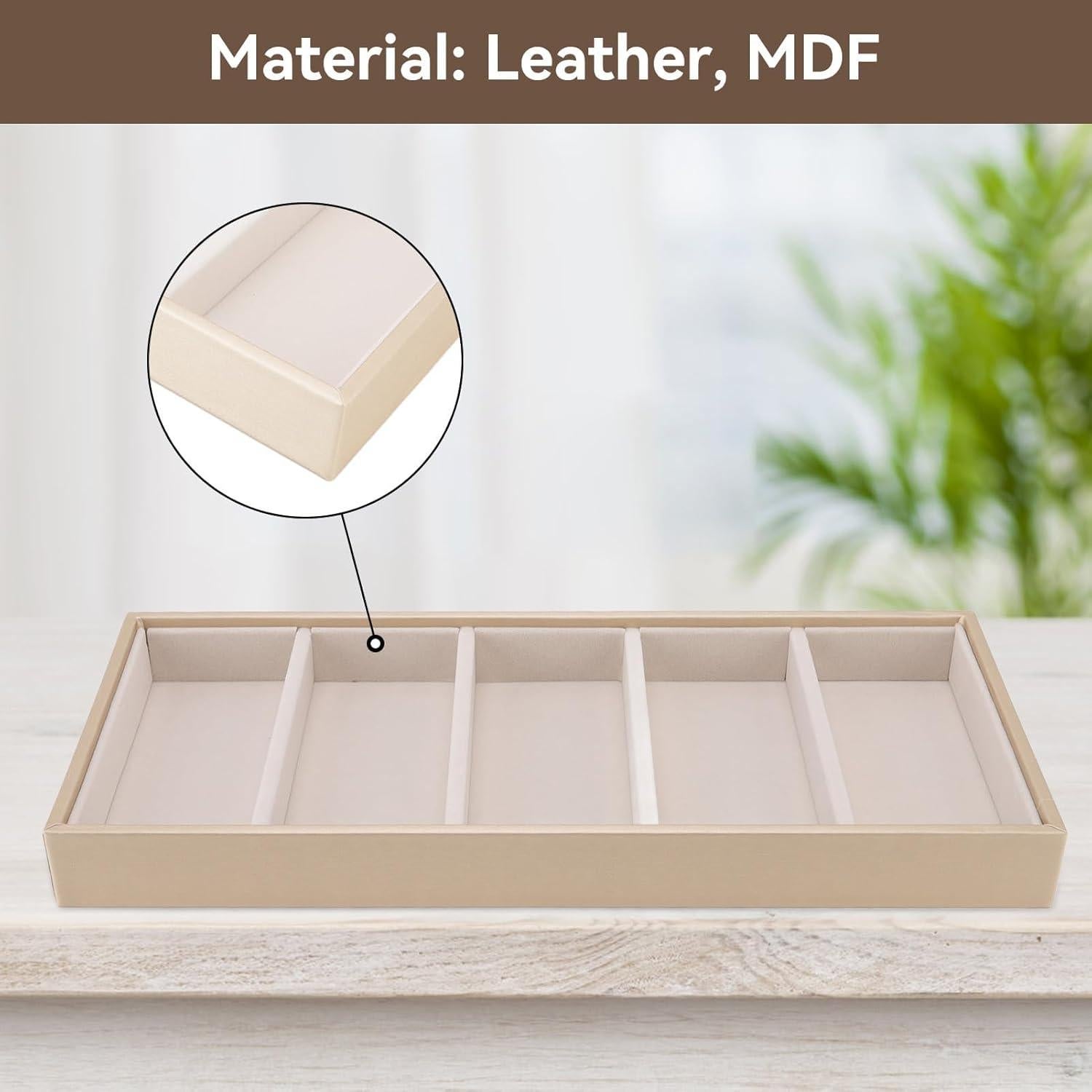 Bandeja Organizadora de Gafas HERCHR 5 Compartimentos Terciopelo