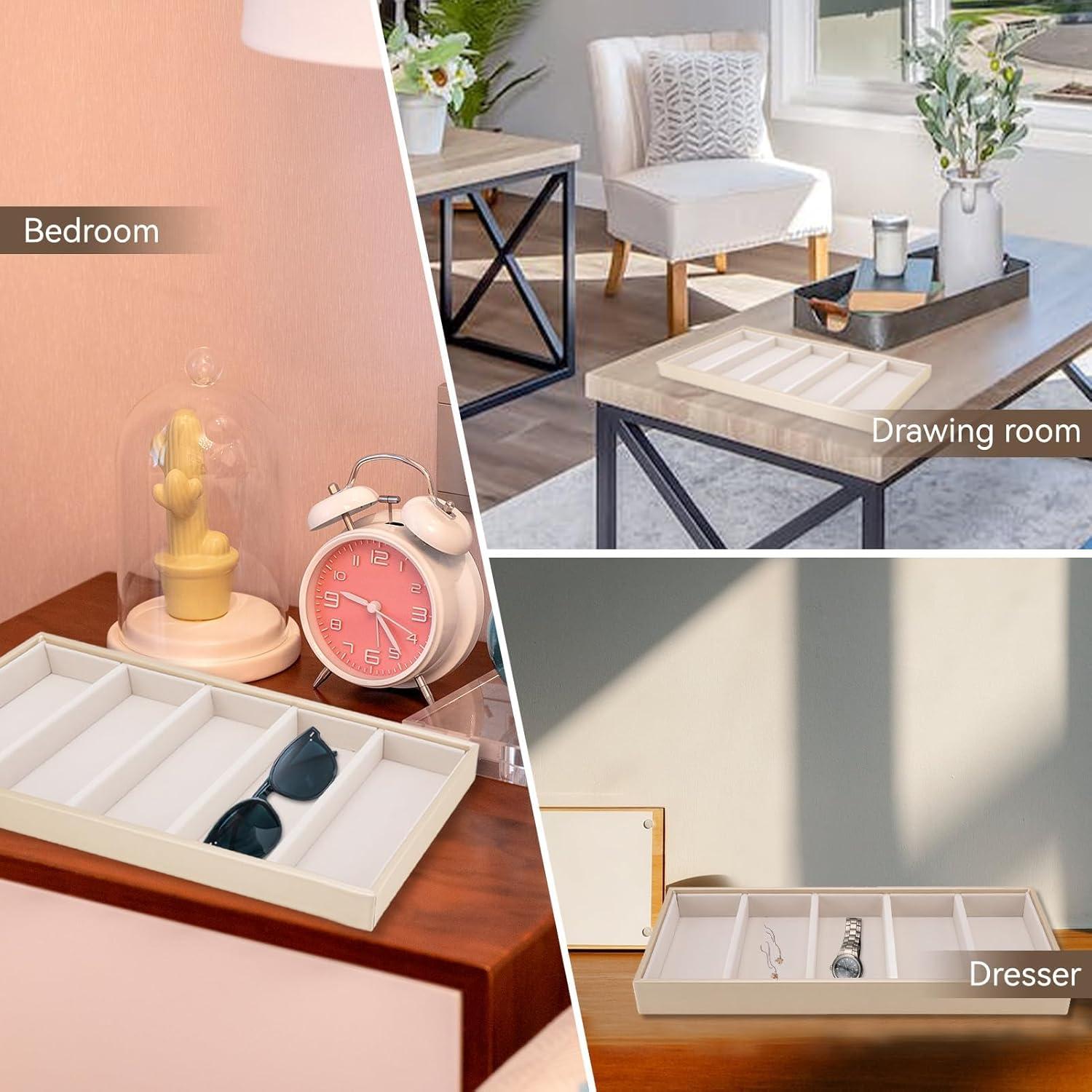 Bandeja Organizadora de Gafas HERCHR 5 Compartimentos Terciopelo