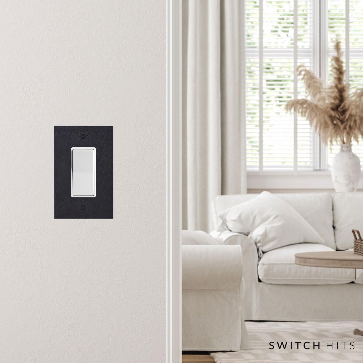 Placa de Pared Interruptor GFI Rocker Switch Hits Carvón 8.26x12.7cm