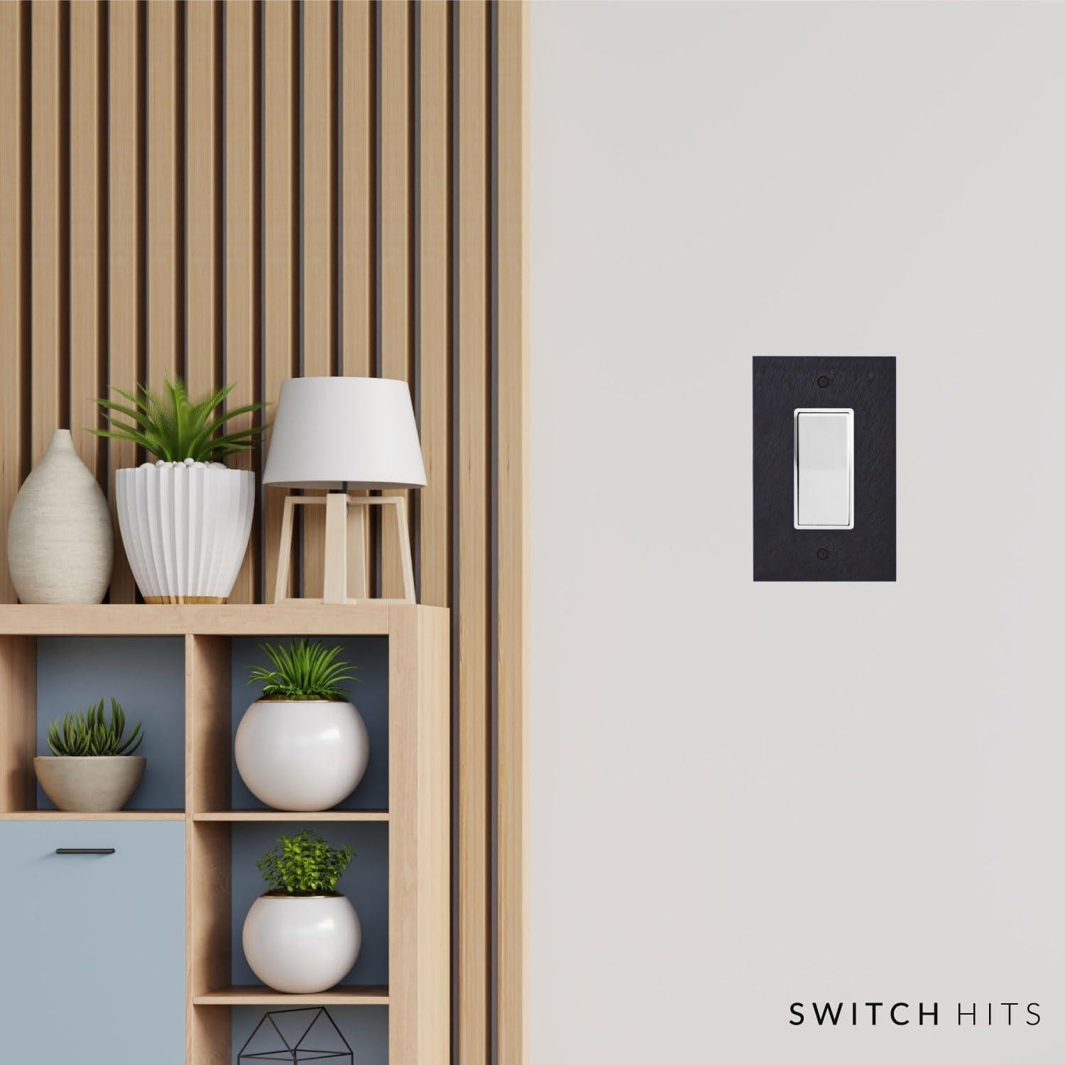 Placa de Pared Interruptor GFI Rocker Switch Hits Carvón 8.26x12.7cm