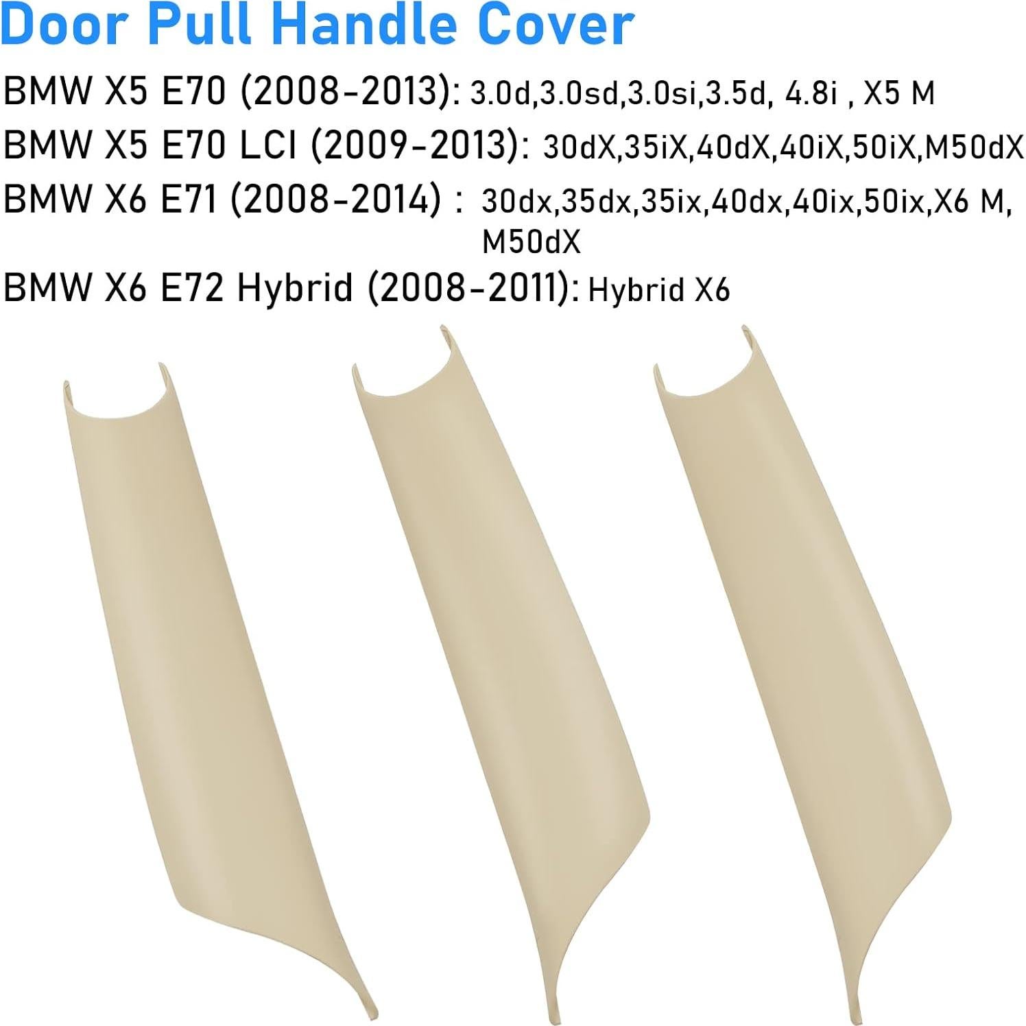 Cubiertas de Manijas de Puerta Jaronx para BMW X5 E70/X6 E71 3PCS Beige