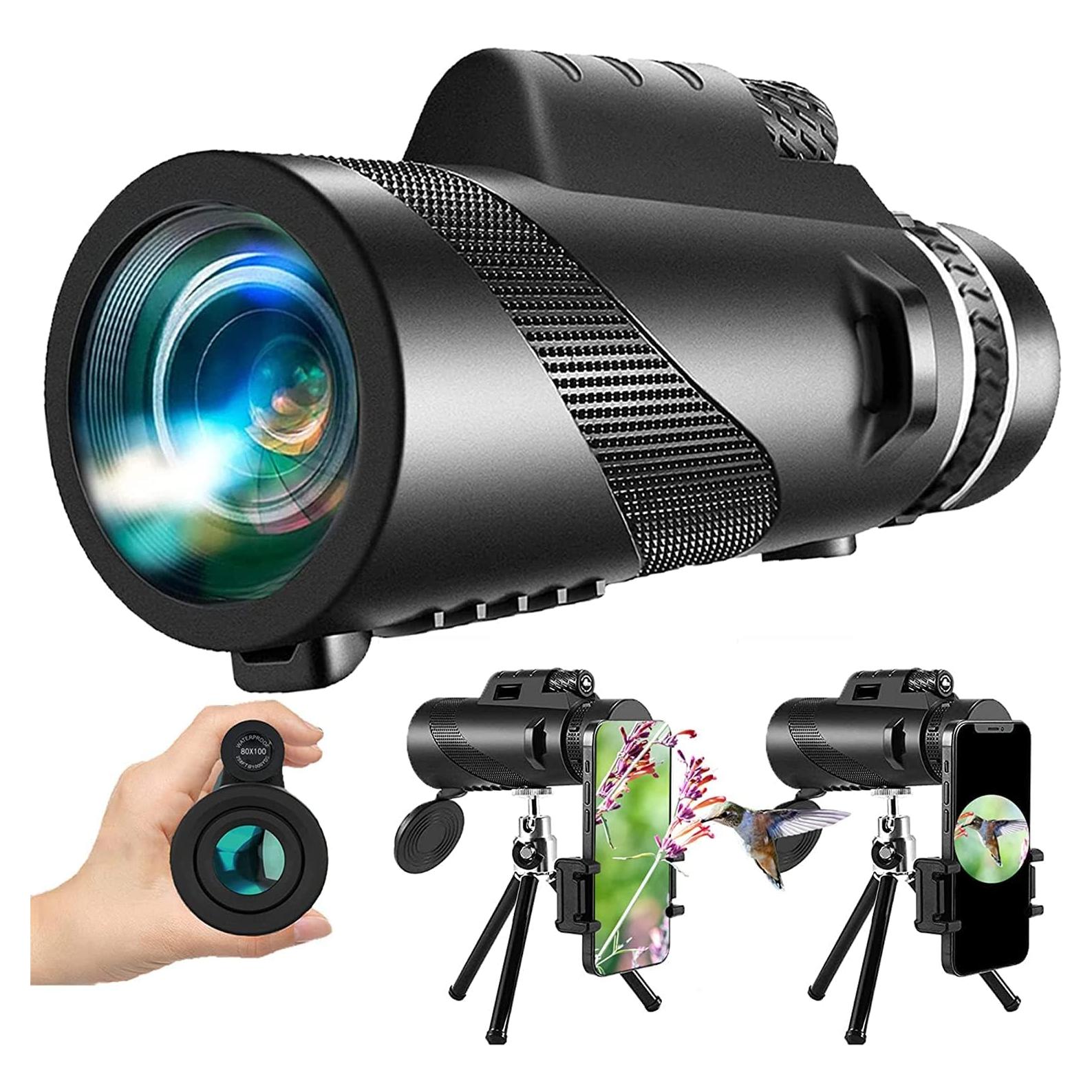 Monocular 80x100 PhysioPhyx HD para Smartphone - Alta Potencia