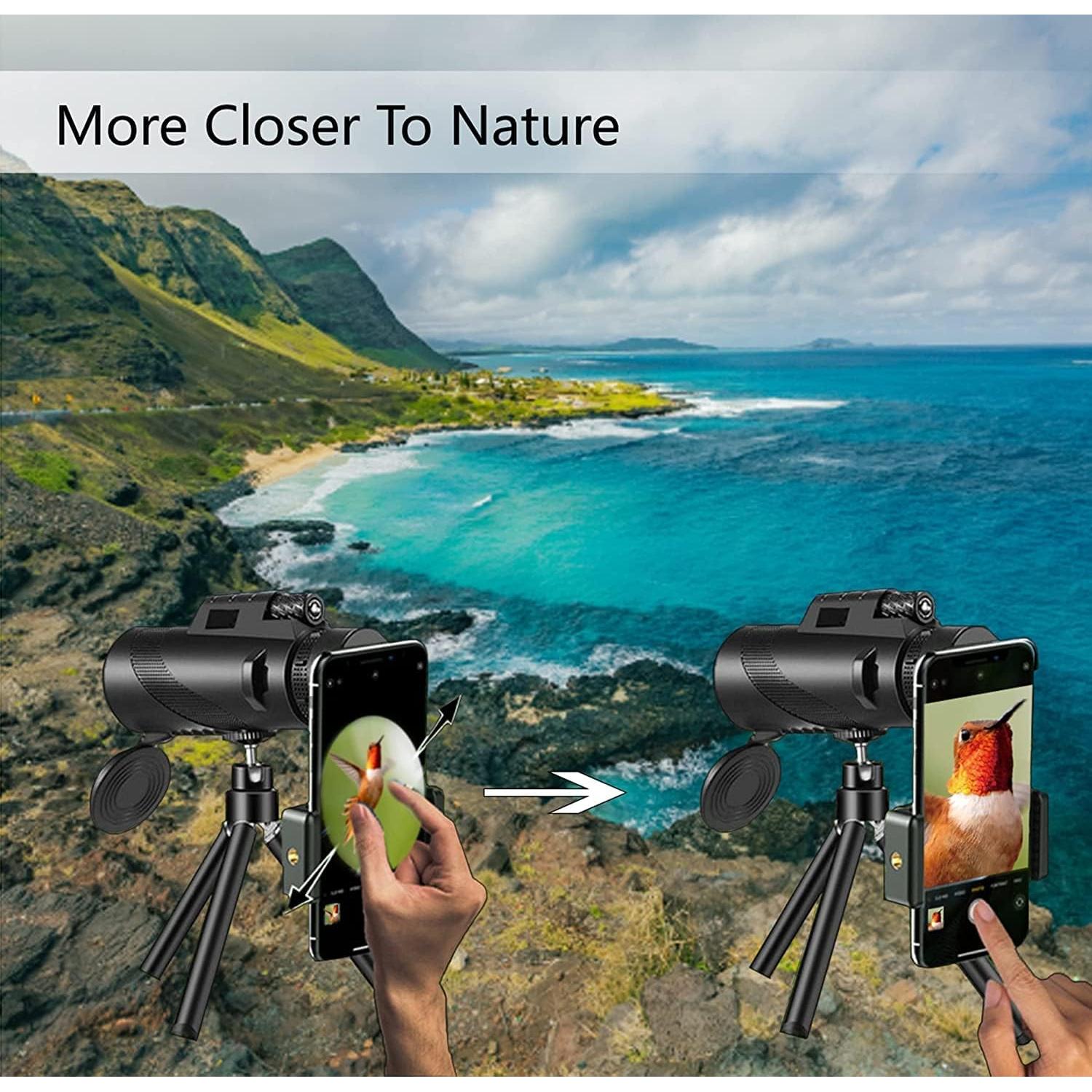 Monocular 80x100 PhysioPhyx HD para Smartphone - Alta Potencia