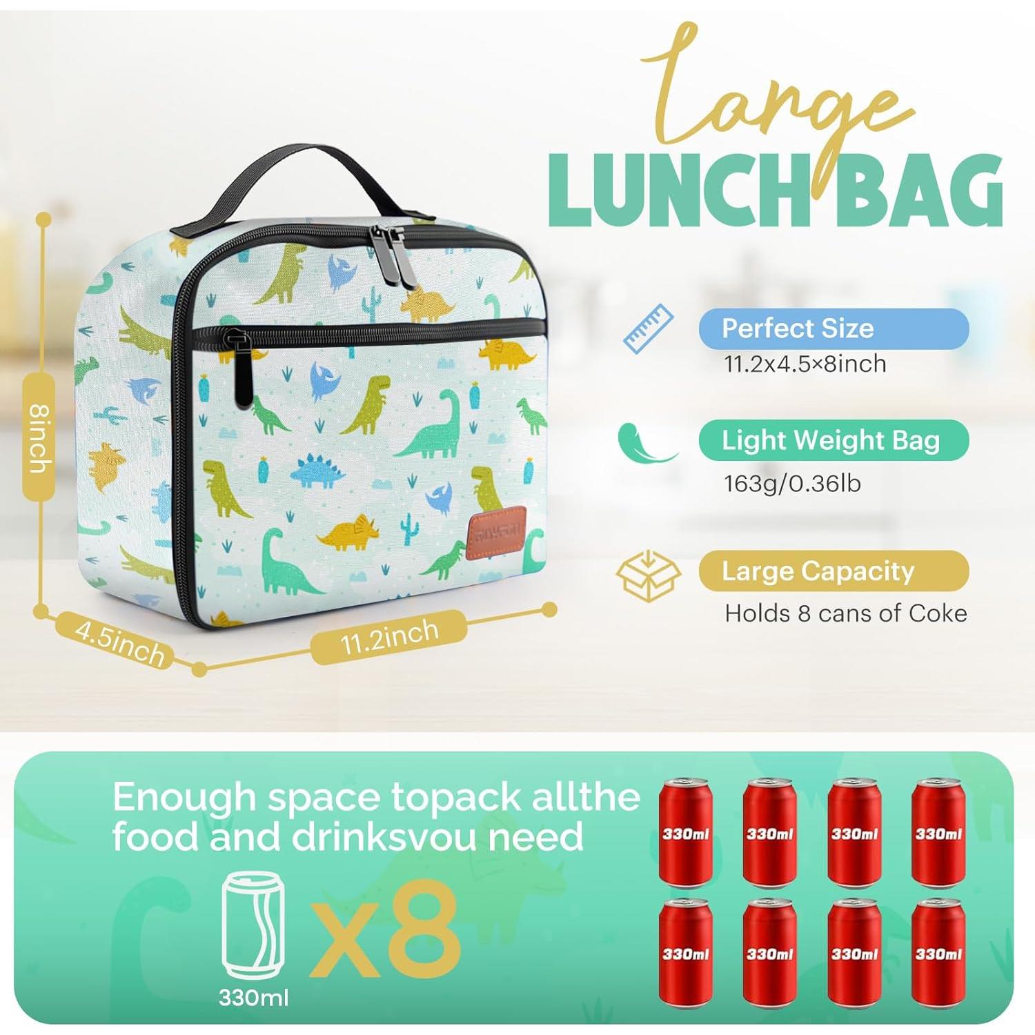 Caja de Almuerzo Aislada YONSEN Hipopótamo 11.5L Dinosaurio