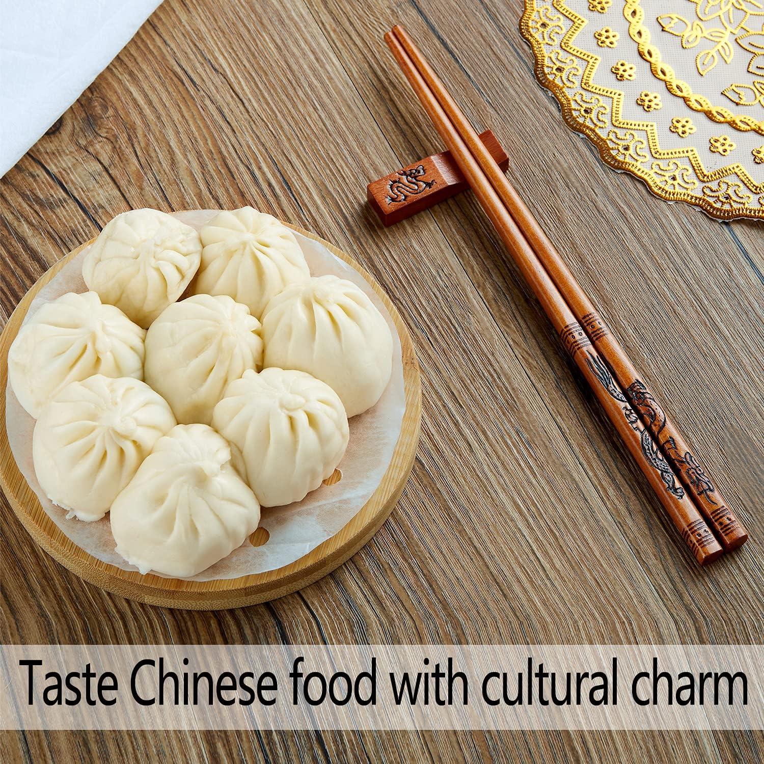 Palillos Reutilizables de Madera KAHACIYO - 2 Pares 23.5 cm